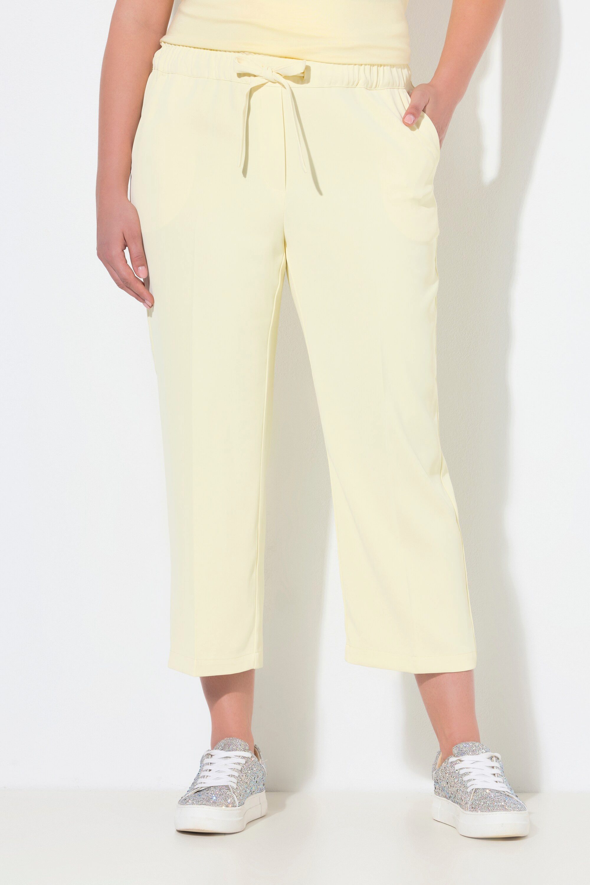 Ulla Popken Schlupfhose 7/8-Hose Bügelfalten Elastikbund günstig online kaufen