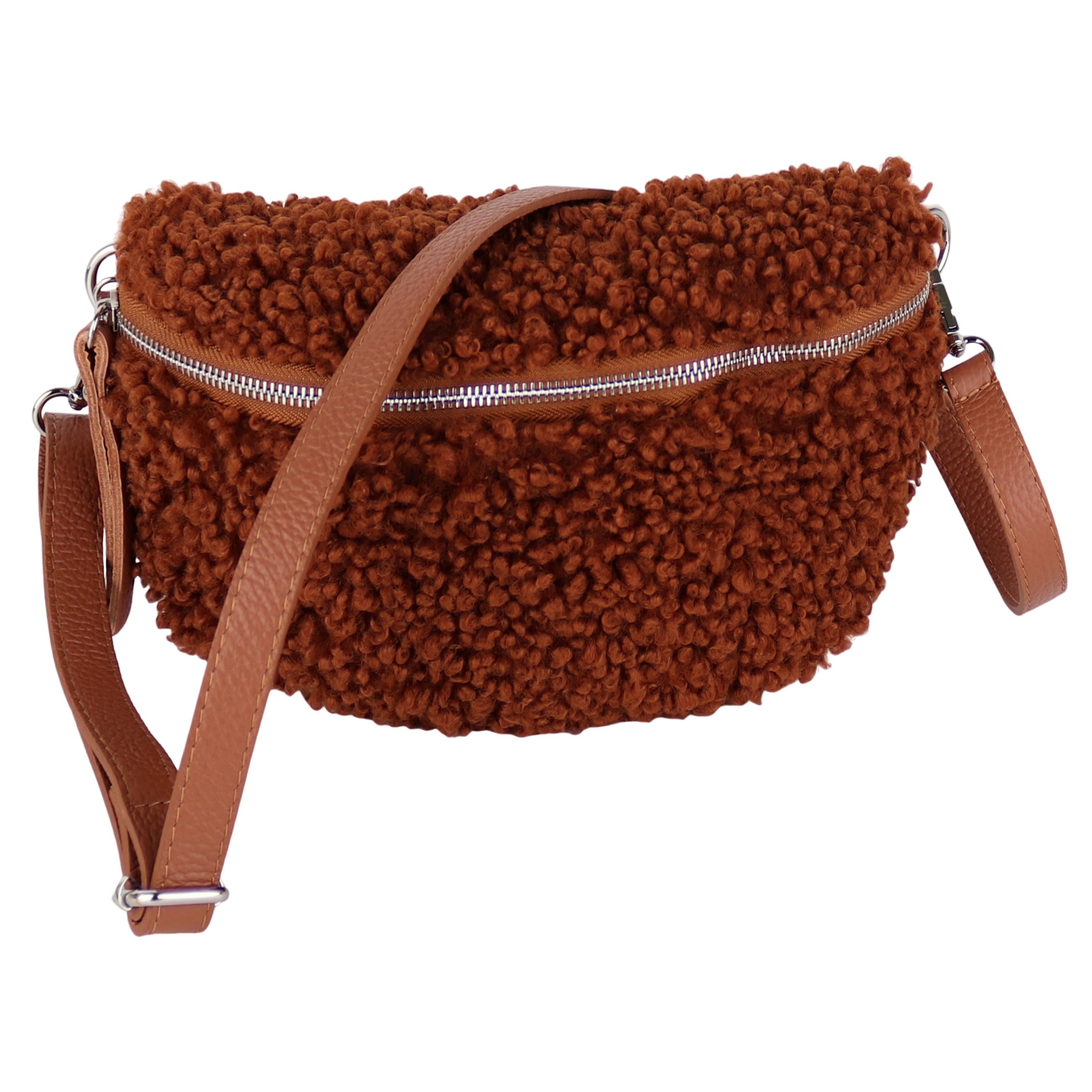 MIRROSI Bauchtasche Damen Brusttasche Plüsch, Teddyfell, günstig online kaufen