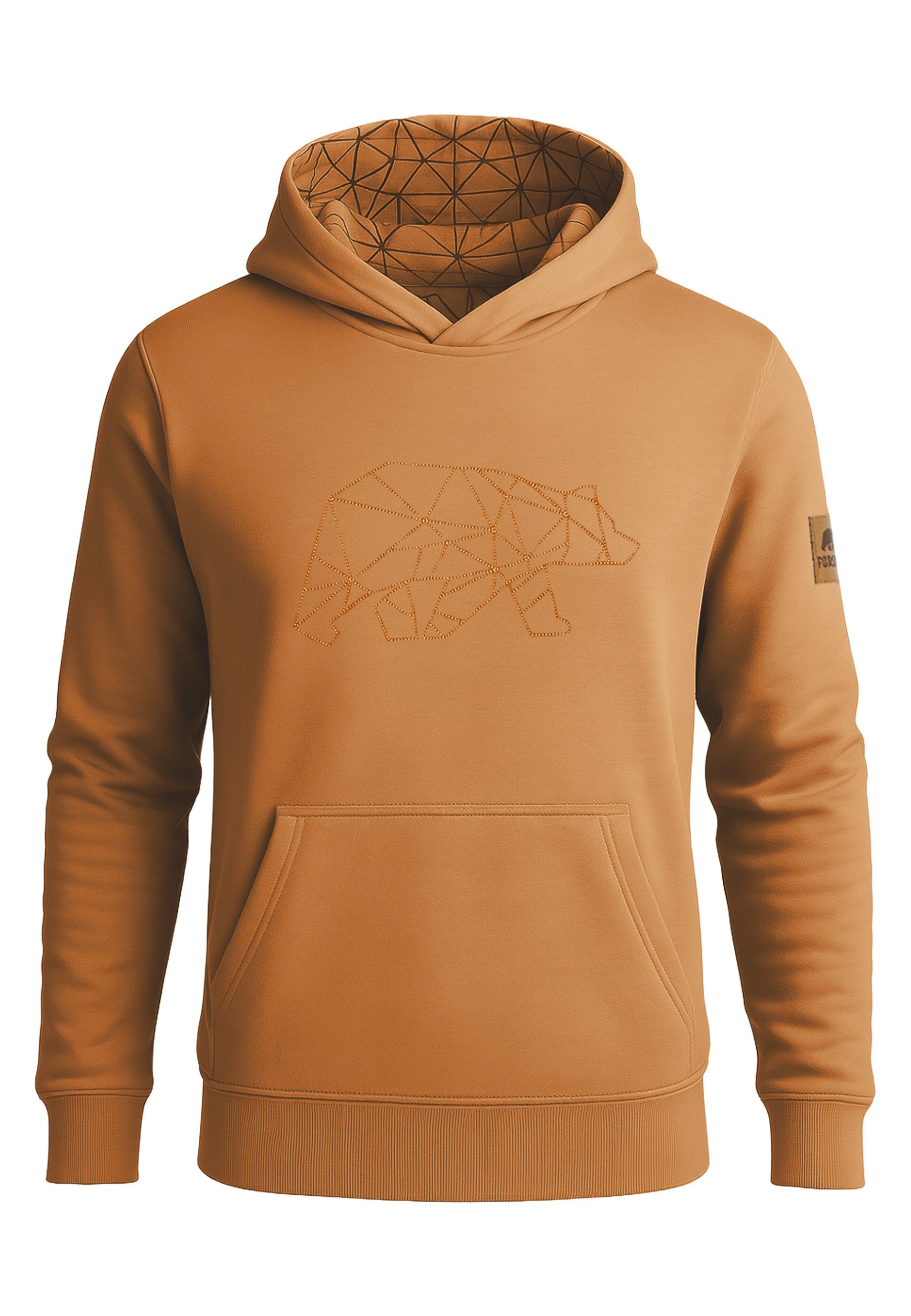 FORSBERG Sweatshirt Hoodie mit gesticktem Polygonbär günstig online kaufen