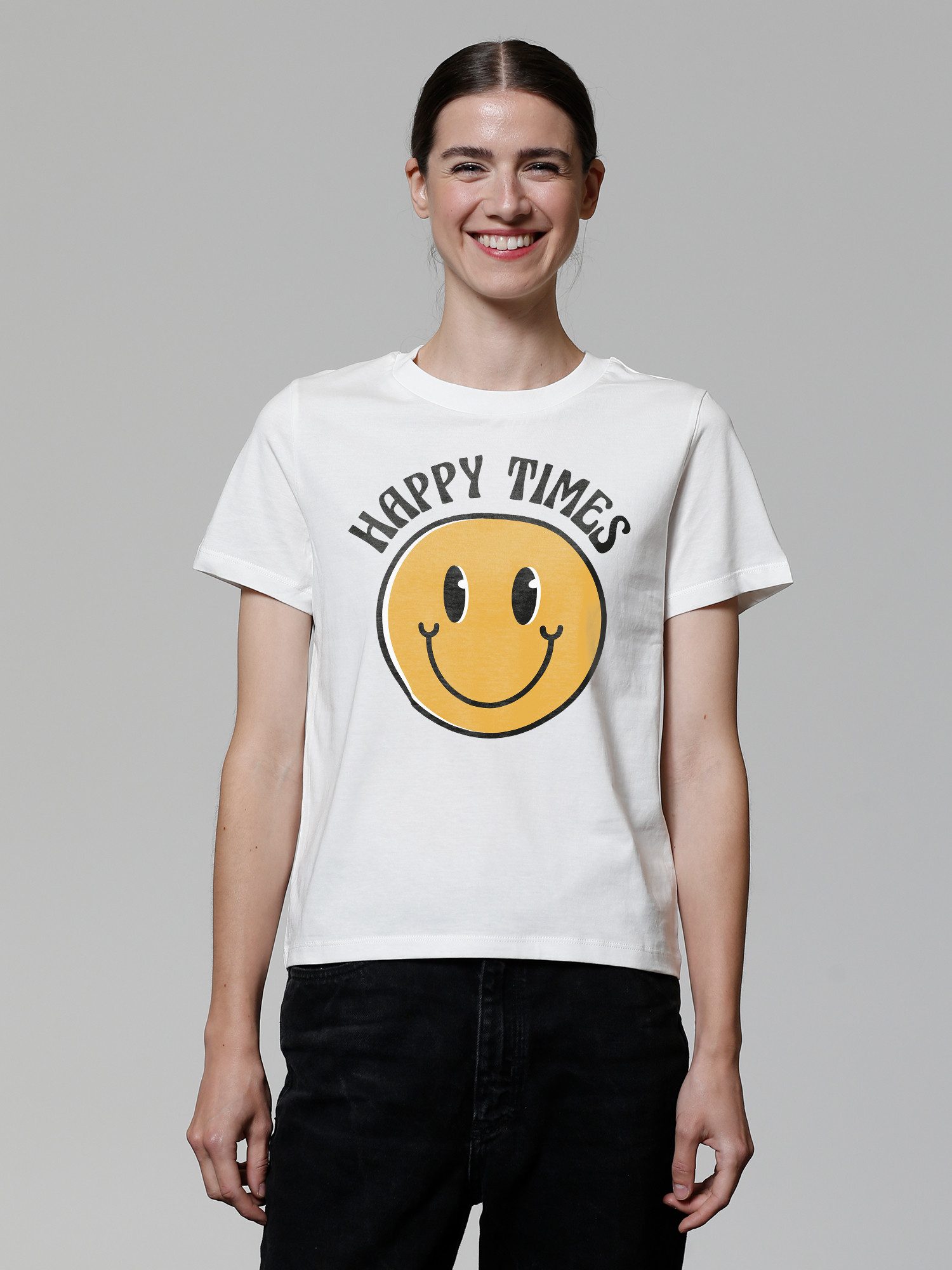 wat? Apparel T-Shirt Happy times smiley emoji