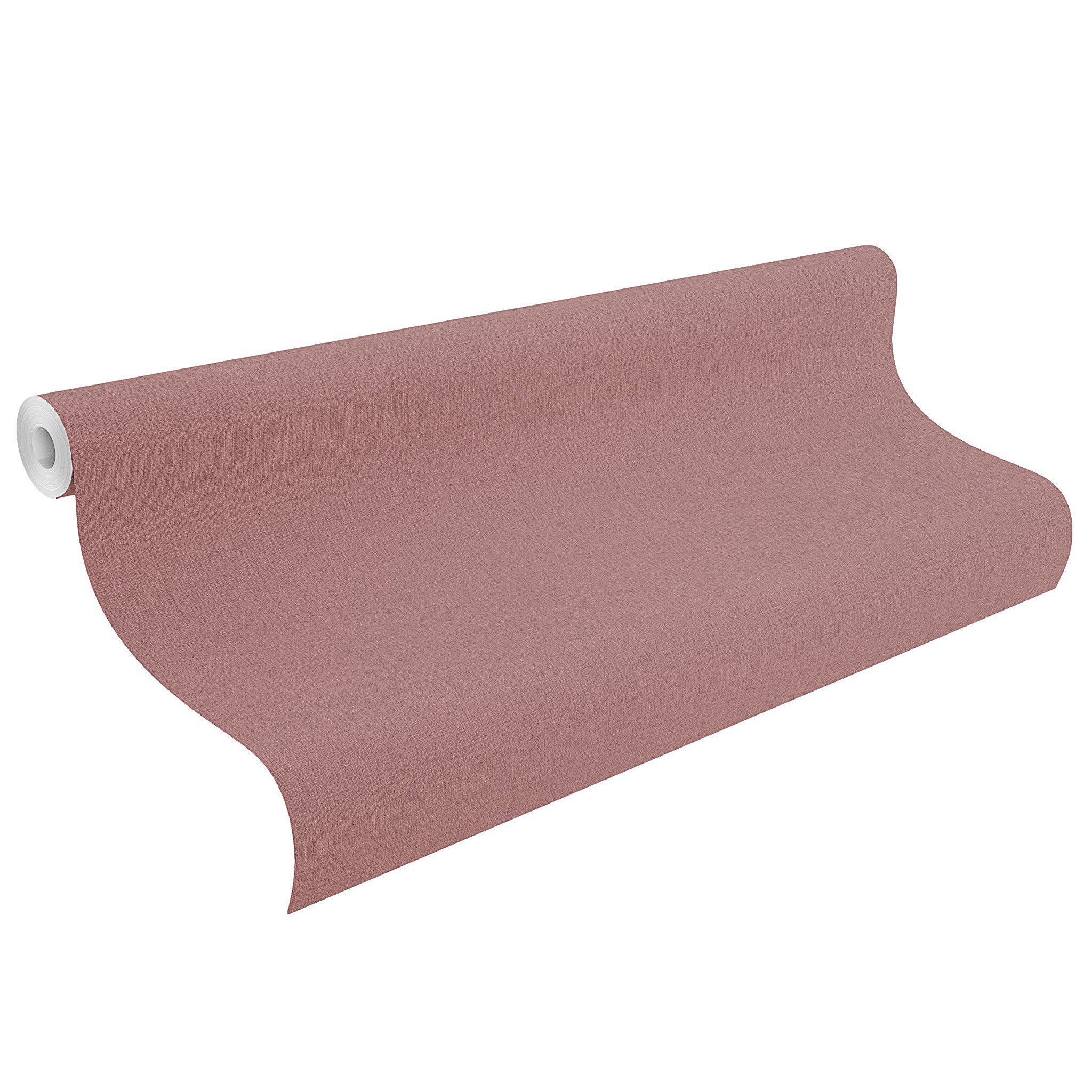 Rasch Vliestapete, strukturiert, Leinentoptik, (1 St), Einfarbig, doppelbreit (106cm)