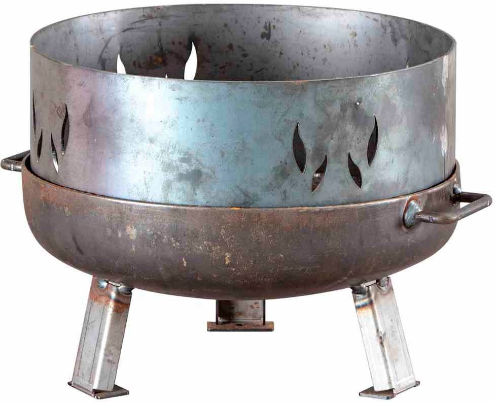 Siena Garden Feuerschale Mini M 30 x 25 x 12 cm, (1-St), Stahl anthrazit, unbehandelt