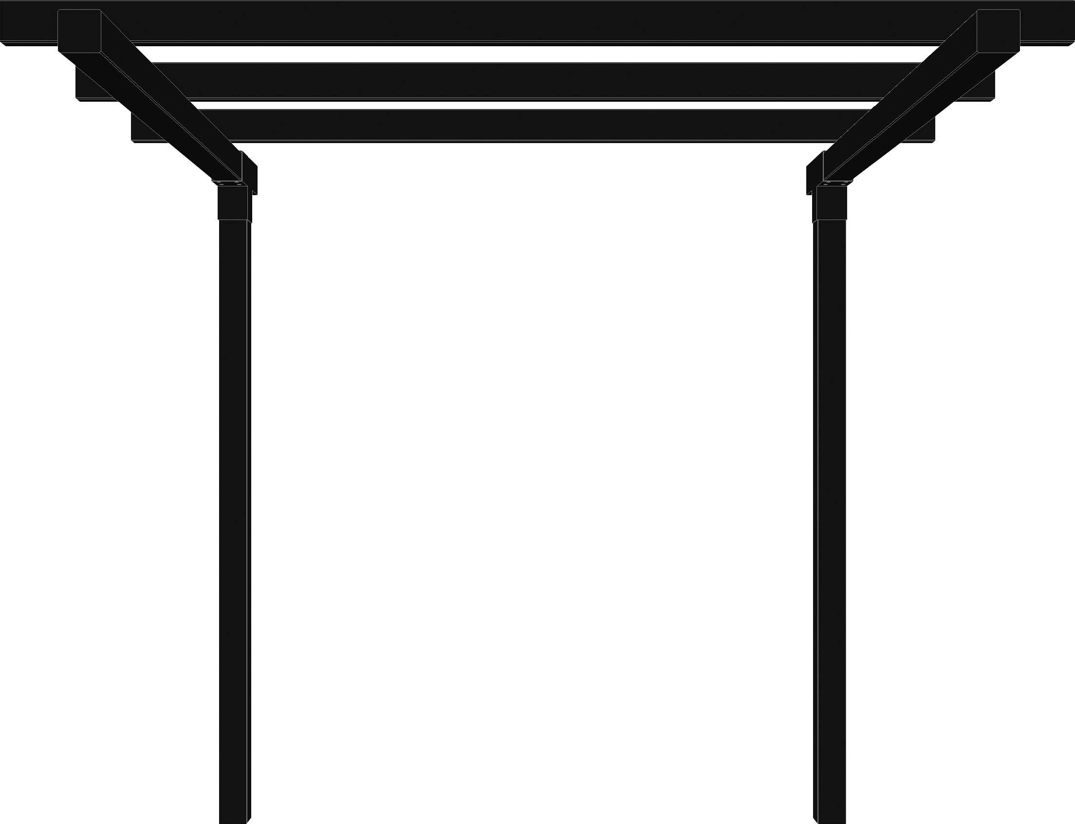 PLUS Pergola Cubic, BxTxH: 238x188x226 cm, Doppelpergola, 1 Modul Verlängerung