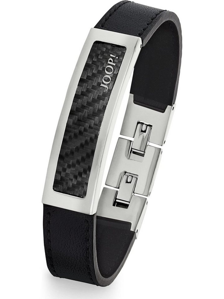 Joop! Armband JOOP! Herren-Armband Edelstahl, Carbon, modern