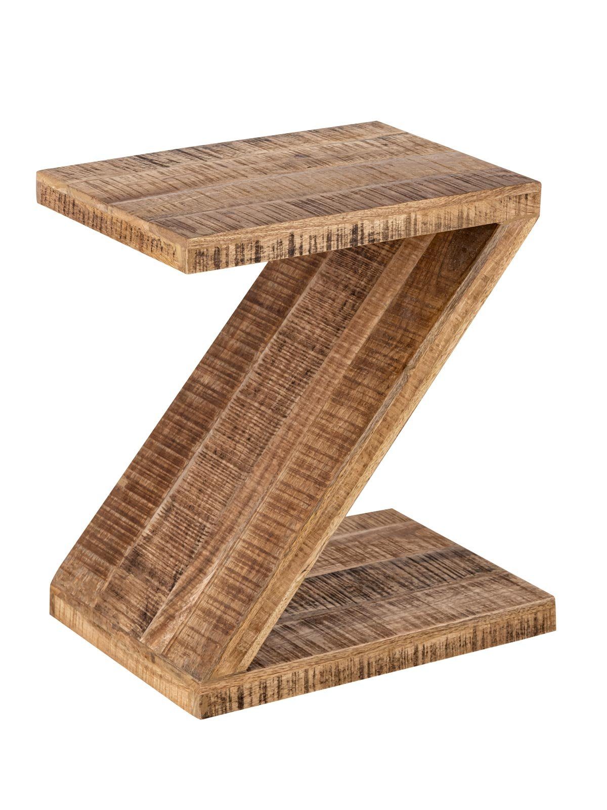 Mangoholz Z-Form Zoro Casamia Sofatisch Beistelltisch Beistelltisch 42x50x31cm nachhaltig