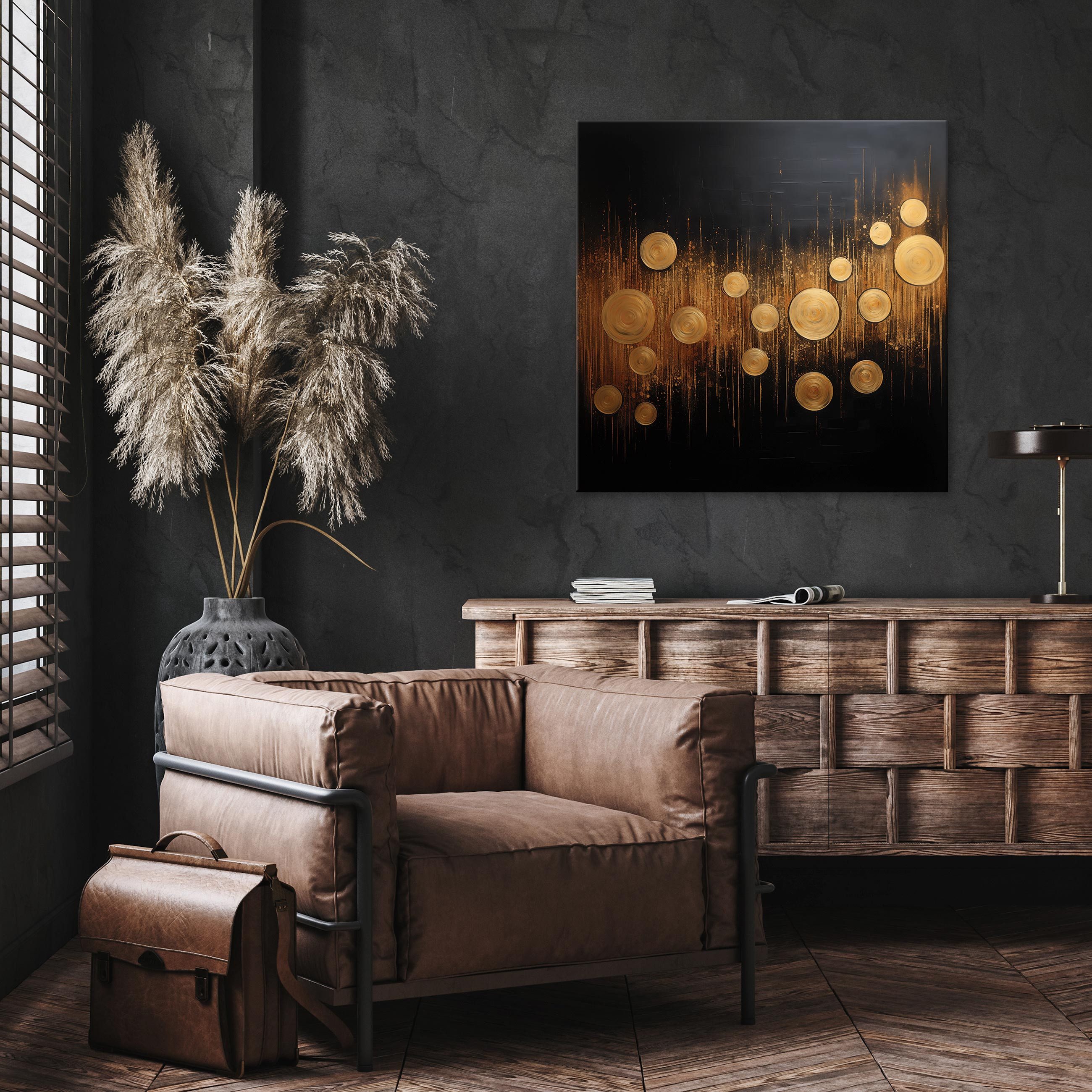Wallarena Leinwandbild Abstrakt Gold Schwarz Glamour günstig online kaufen