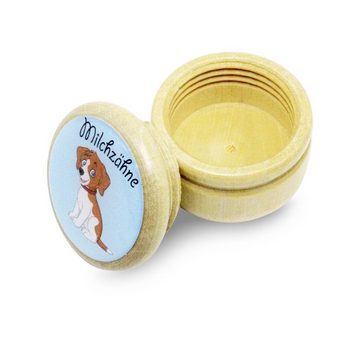 GICO Zahndose Milchzahndose Zahndose Milchzähne Holz 44 mm Hund - 7018, für Jungen und Mädchen