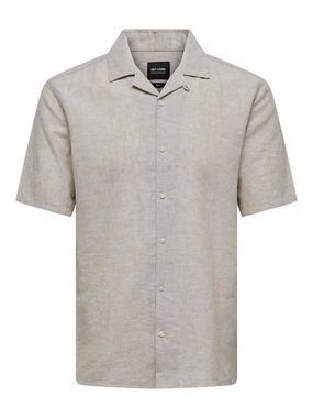 ONLY & SONS Kurzarmhemd ONSCAIDEN SS SOLID RESORT LINEN NOOS