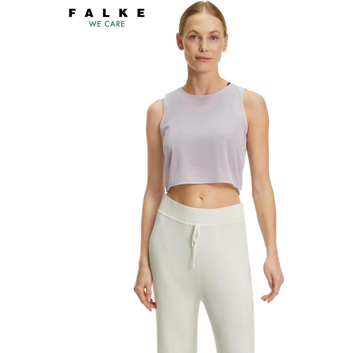 FALKE Kurzarmshirt Damen Yoga Tight Fit-shirt Nachhaltiges, schnelltrocknendes Yoga-Shirt aus recyceltem Polyester