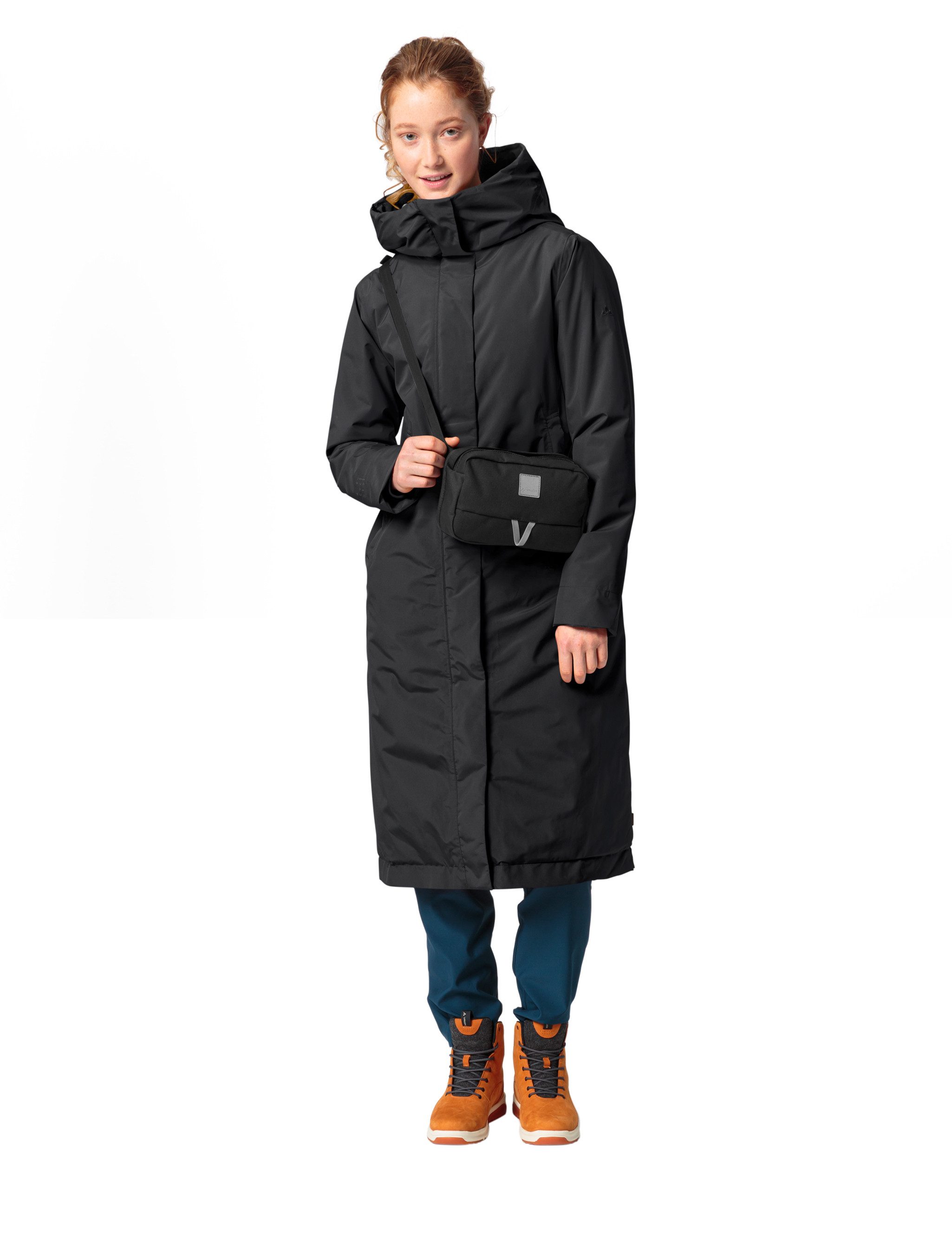 VAUDE Wintermantel WOMEN'S COREWAY COAT mit Fleecefütterung, mit Kapuze, wasserabweisend