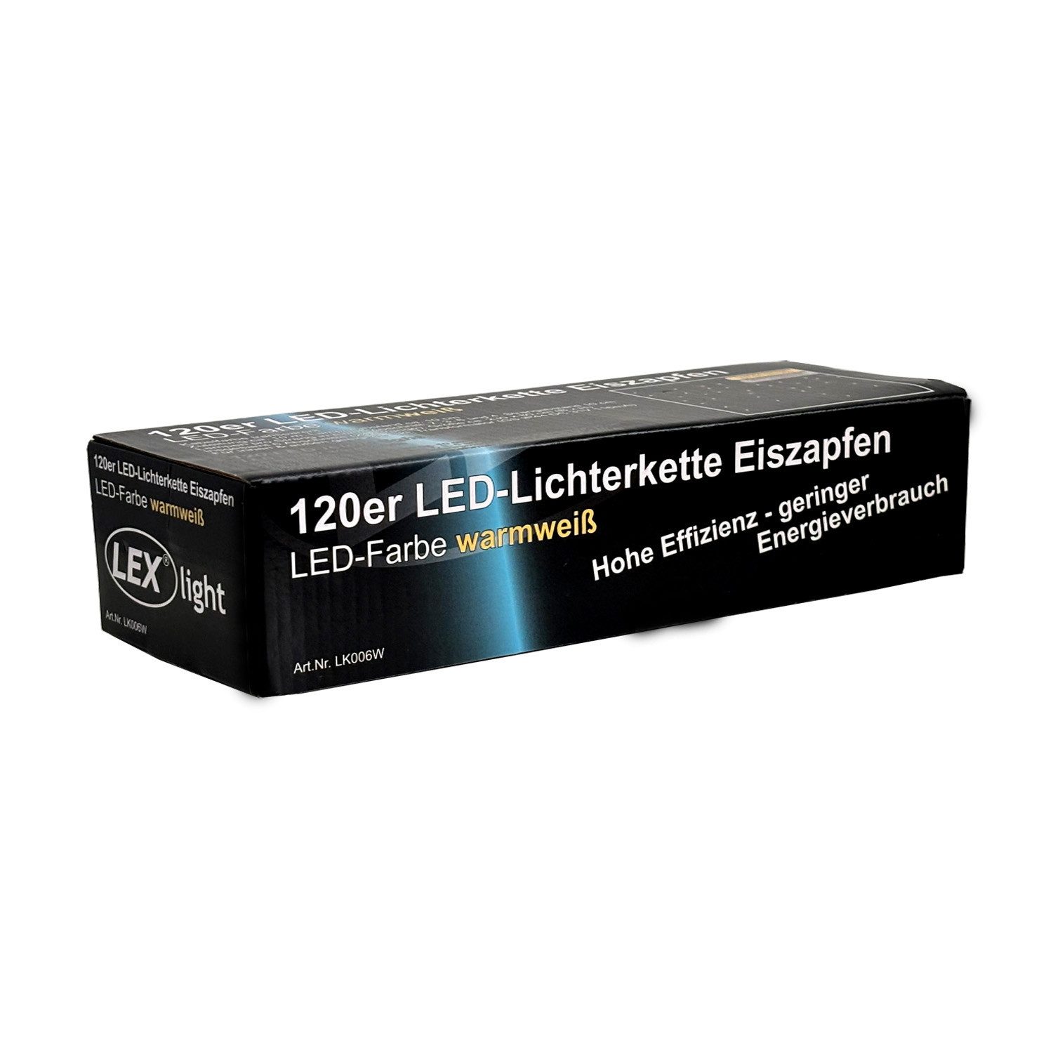 Mojawo Lichtervorhang 120er LED Lichtervorhang Innen und Außen warmweiß – Bild 5 von 5