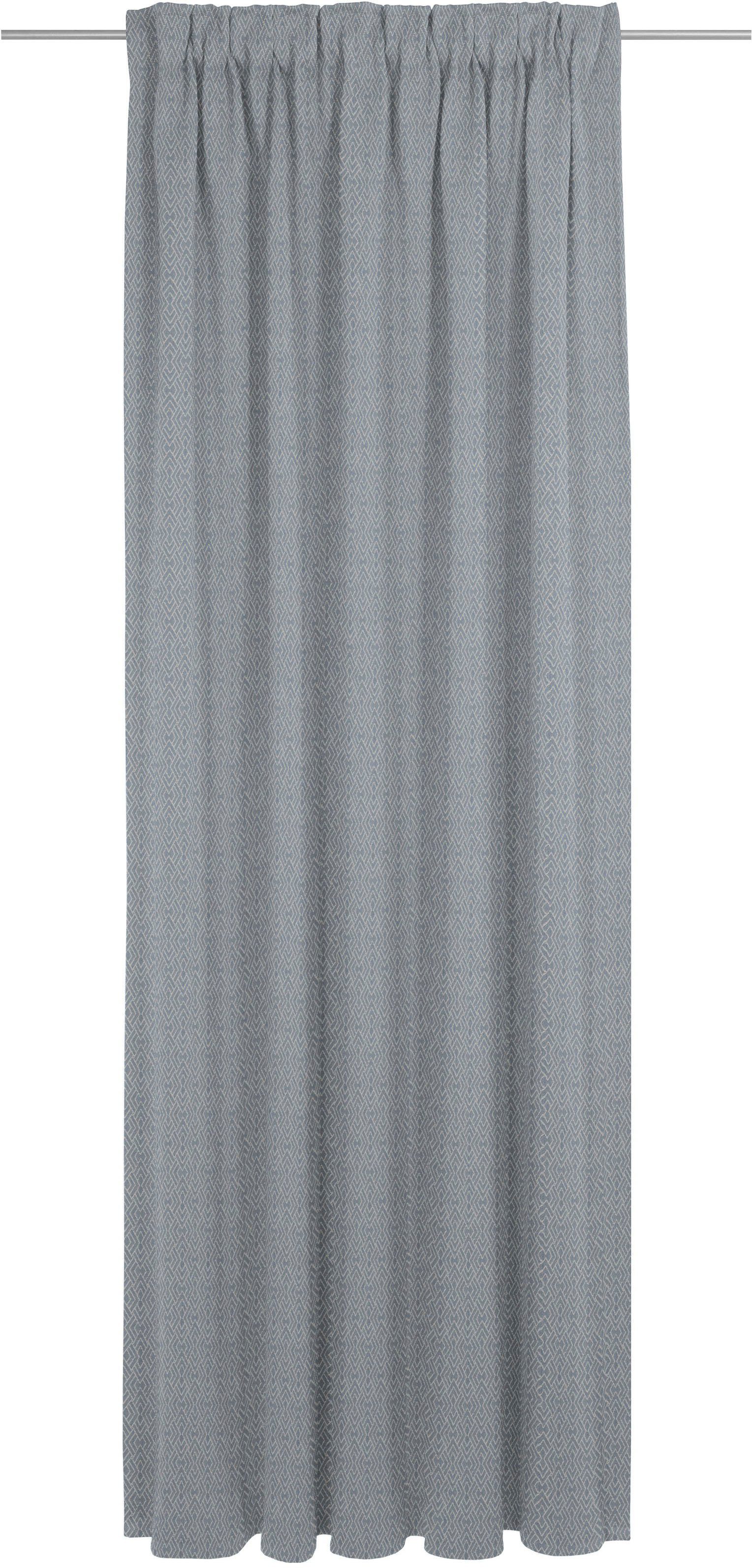 Vorhang Graphic Ventus light, Adam, Multifunktionsband (1 St), blickdicht, Jacquard, nachhaltig aus Bio-Baumwolle königsblau