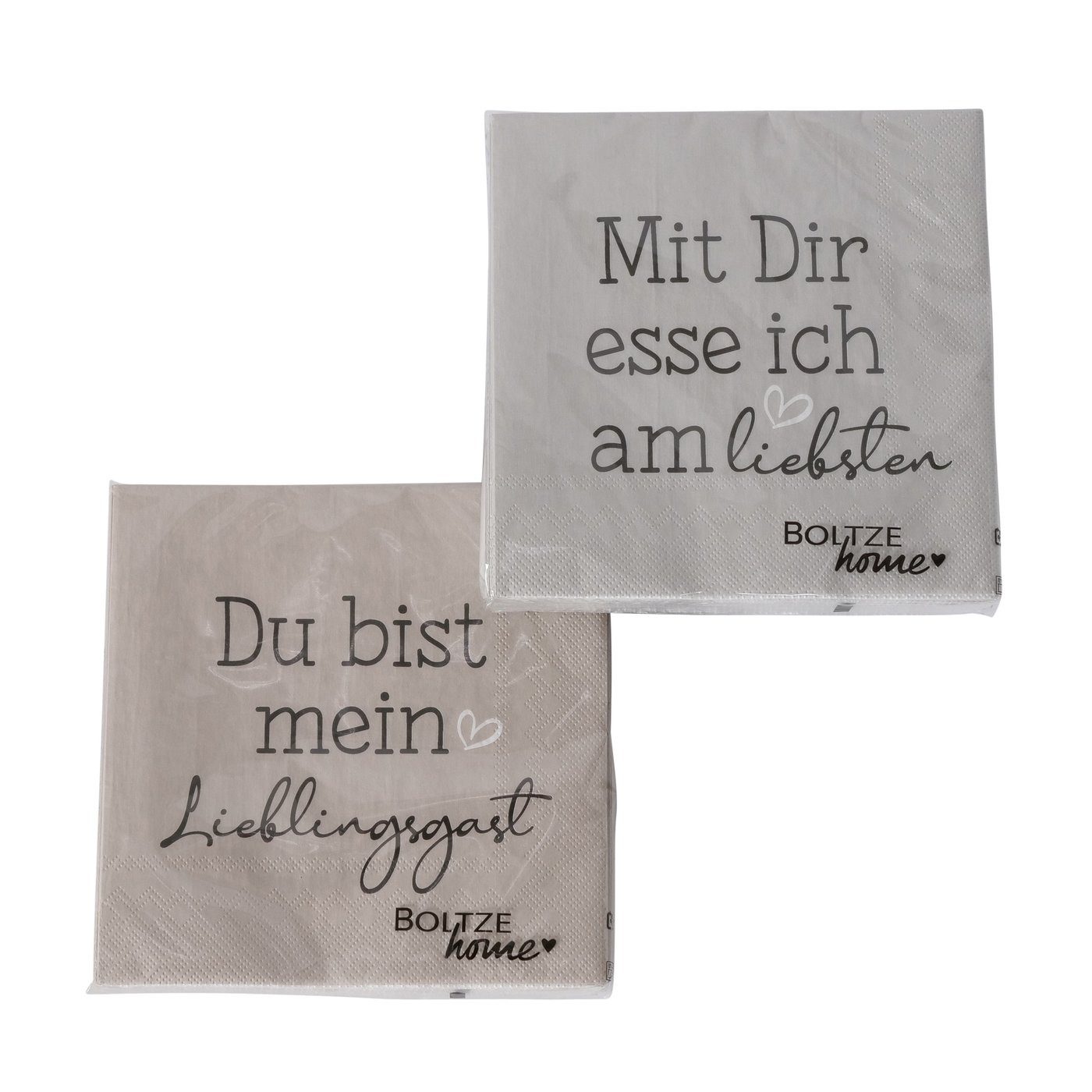 Papierserviette Servietten 2er Set - Du bist mein Lieblingsgast