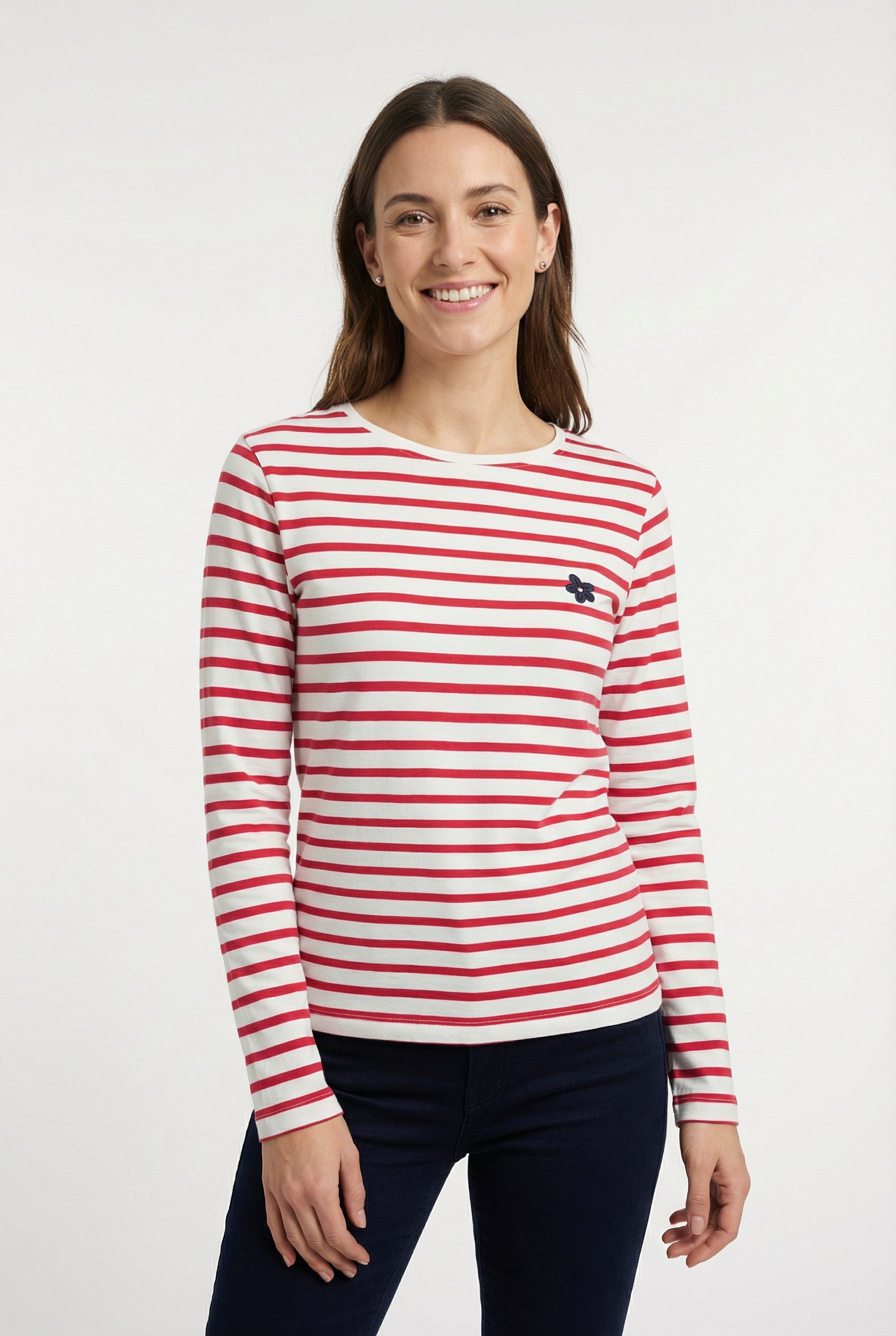 FREEQUENT Langarmshirt FQFAMILA-TEE im Streifen-Design günstig online kaufen