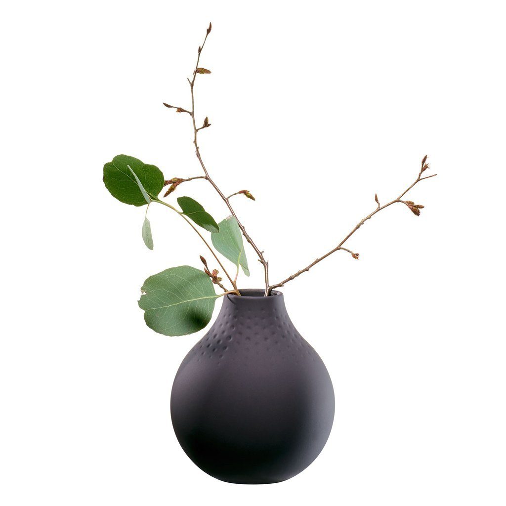 Villeroy & St) noir Vase Perle (1 Manufacture Collier Boch klein Dekovase