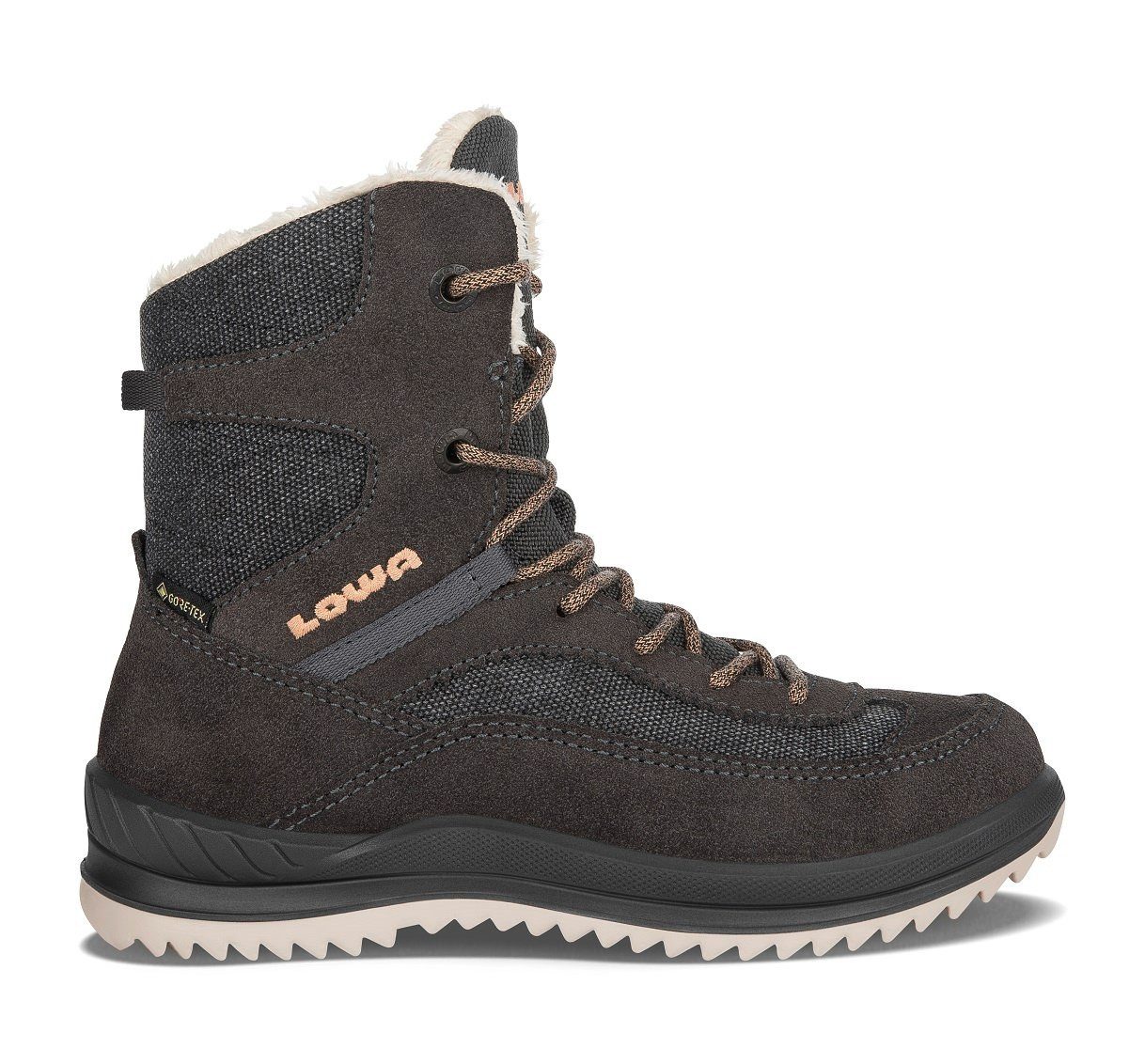 Ella GTX (wasserdicht) anthrazitgrau/aprikose Mädchen Winterstiefel