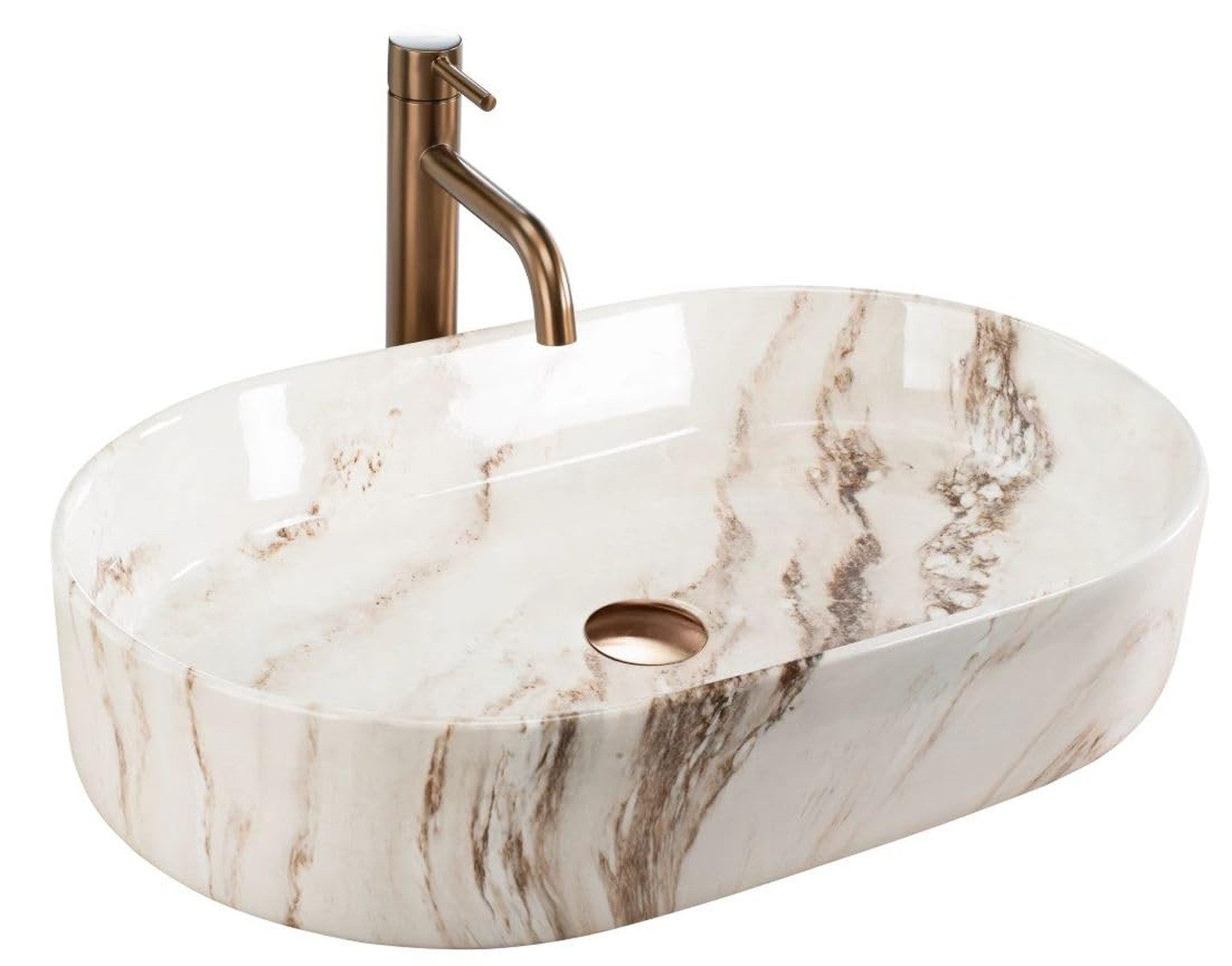 GTM Design Aufsatzwaschbecken NADIA Modern Waschbecken Oval günstig online kaufen