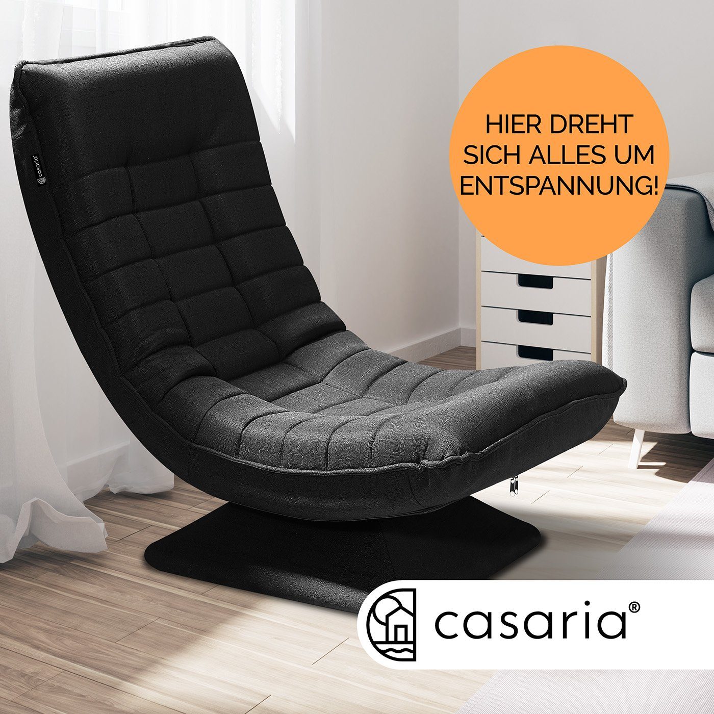 Casaria Relaxsessel verstellbare Lehne Drehbar Klappbar günstig online kaufen