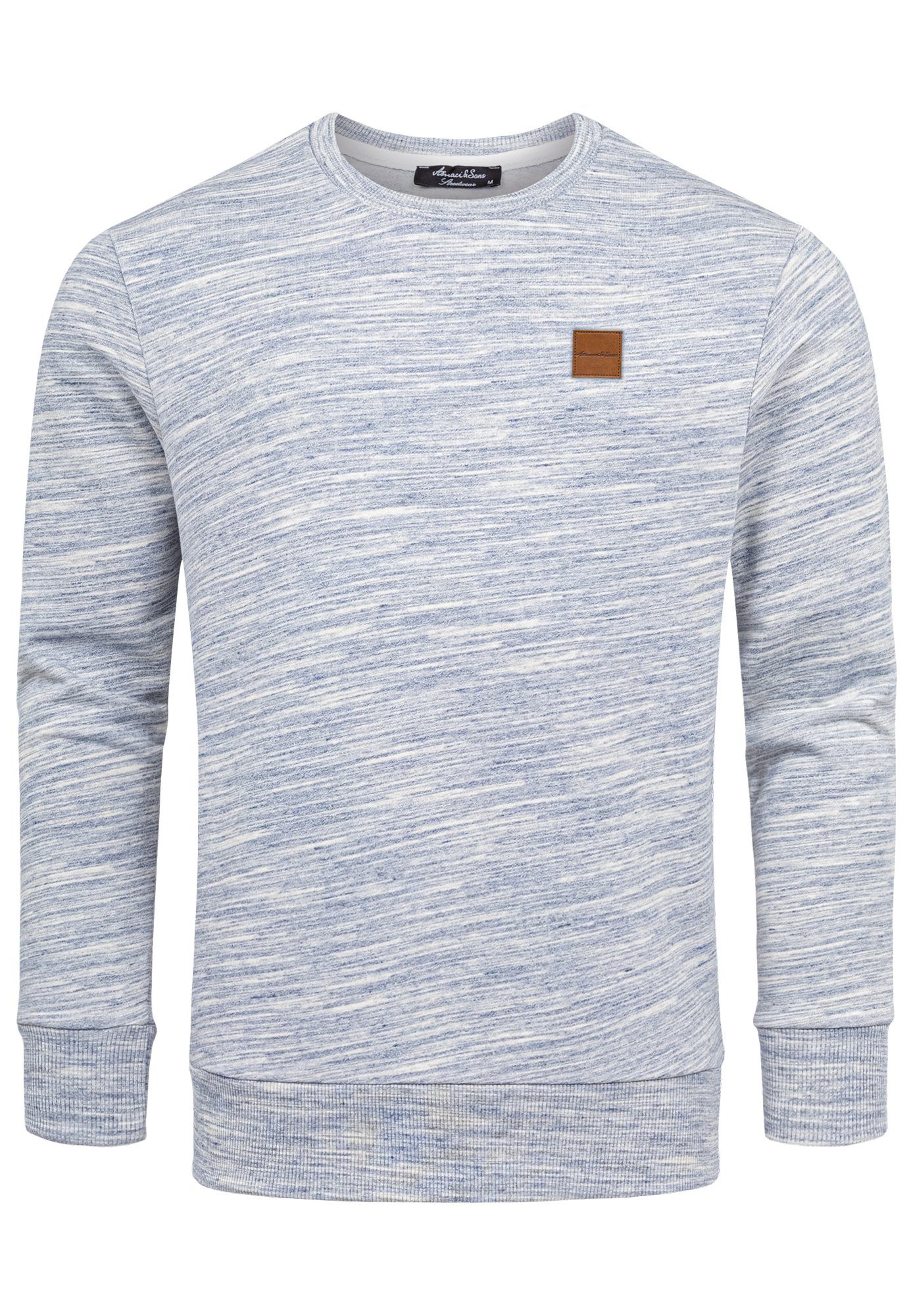 Amaci&Sons Sweatshirt DURHAM Sweatshirt mit Rundhalsausschnitt Herren Basic günstig online kaufen