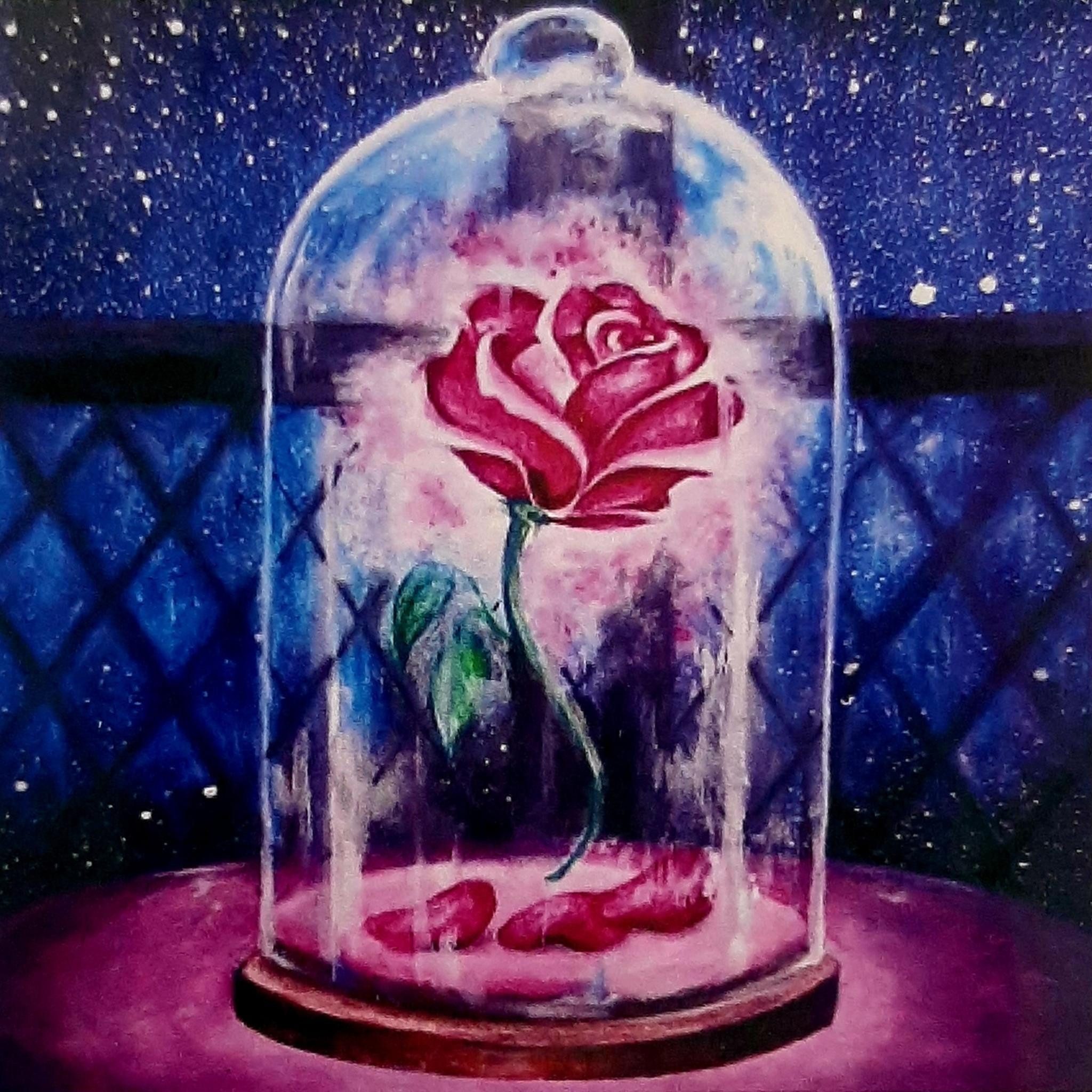Malen nach Zahlen 5d Diamond Painting Rose im Glas Malen nach Zahlen 30x30cm