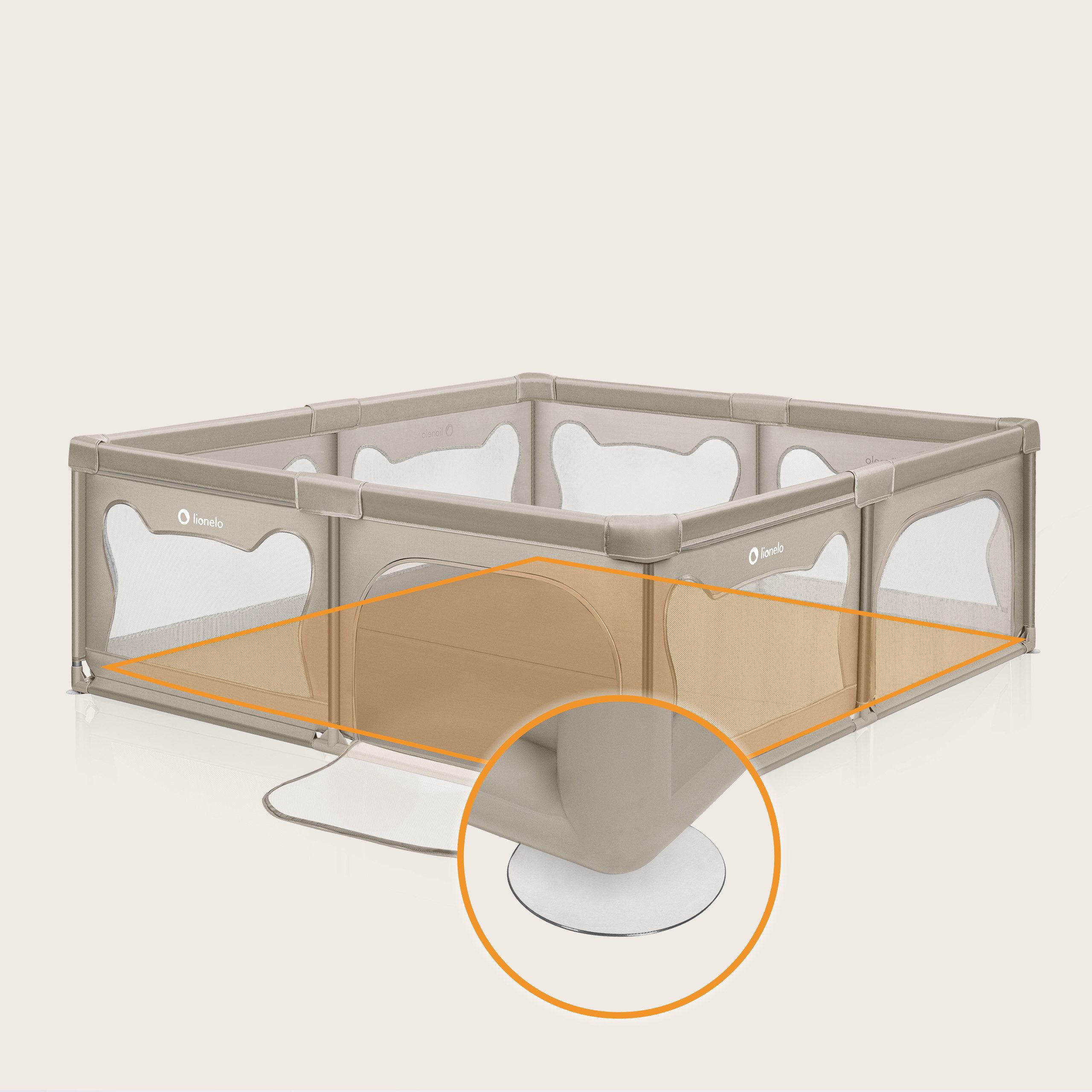 lionelo Laufgitter WILLOW XL oder WILLOW (Set), sehr große Spielfläche, 2 abschließbare Seiteneingänge