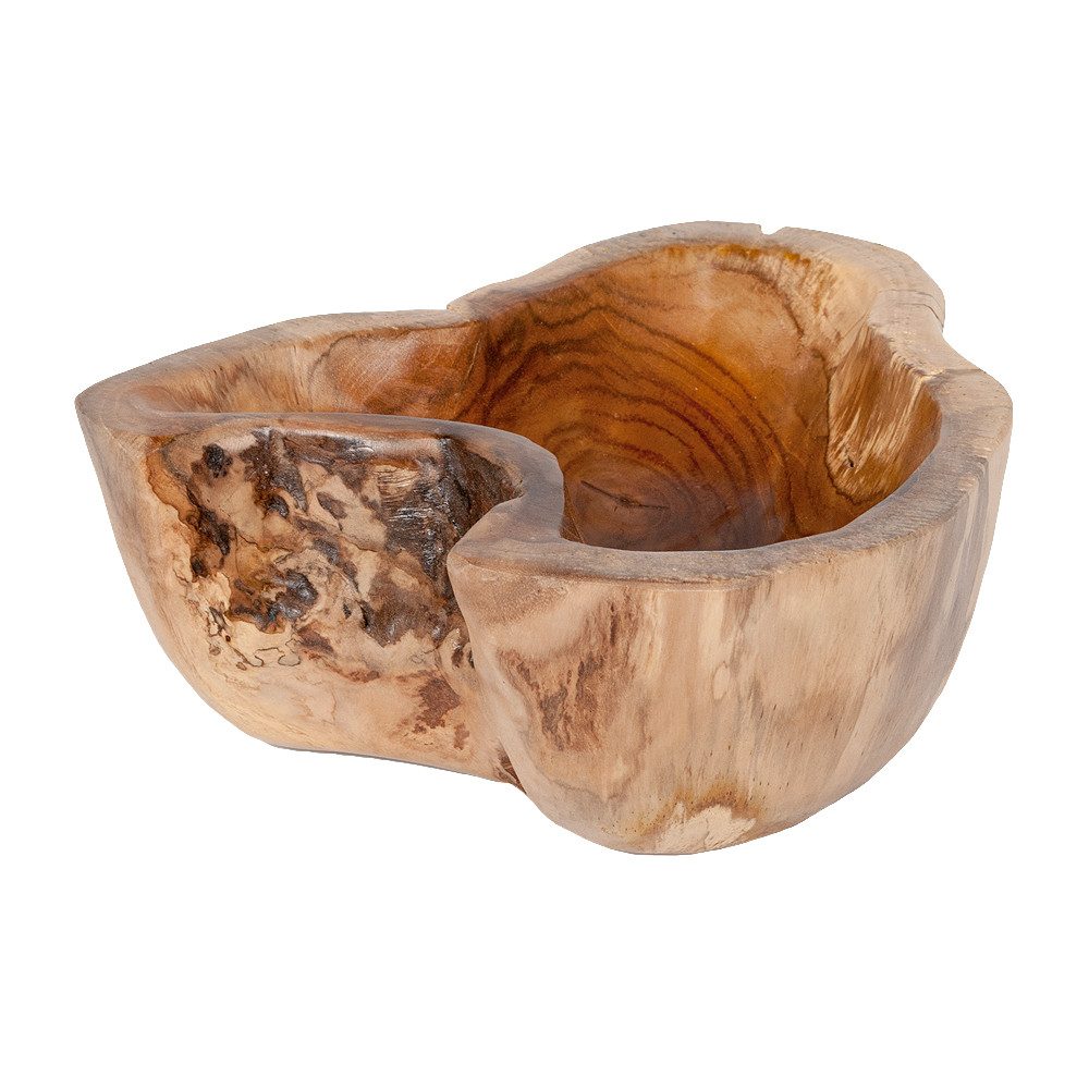 LebensWohnArt Dekoschale Teak Schale DEEP BOWL Natural