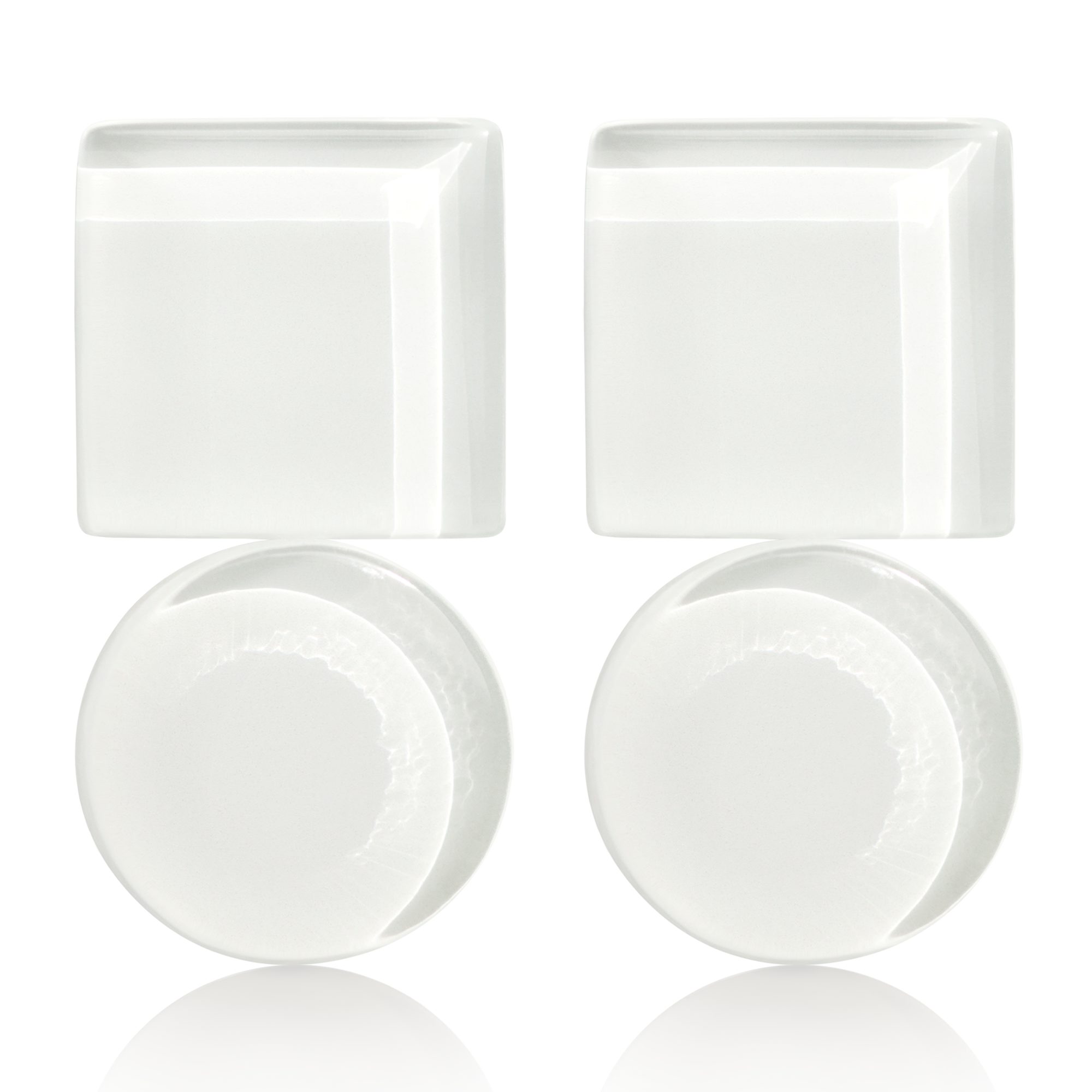 ALEXASCHA Paar Ohrstecker Geometrische Ohrringe aus Glas – farbenfroh & handgemacht