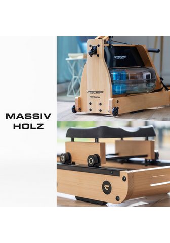 Christopeit Sport® irklavimo treniruoklis WP 5000 ir pulso diržas (Rinkinys pulso diržas Ruderzugmaschine) Irklavimo treniruoklis