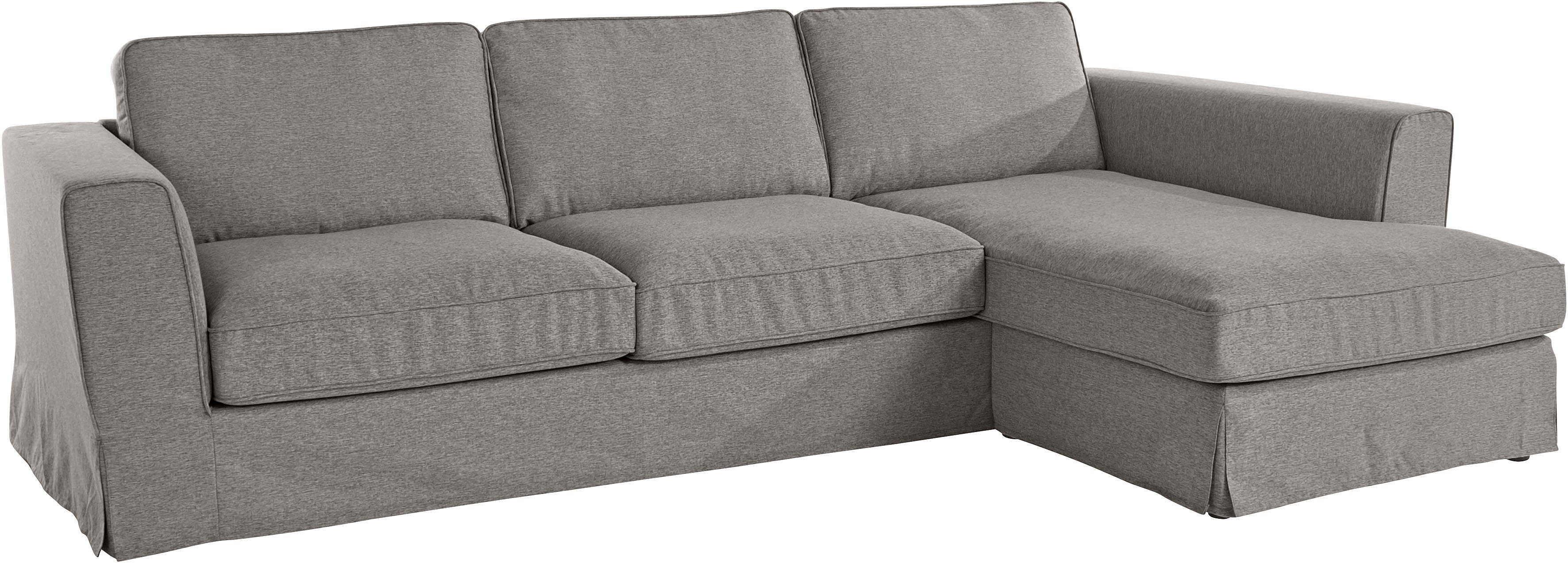 OTTO home Ecksofa Vintage L-Form, 3-Sitzer Polsterecke im Landhausstil, mit abnehmbarer Husse