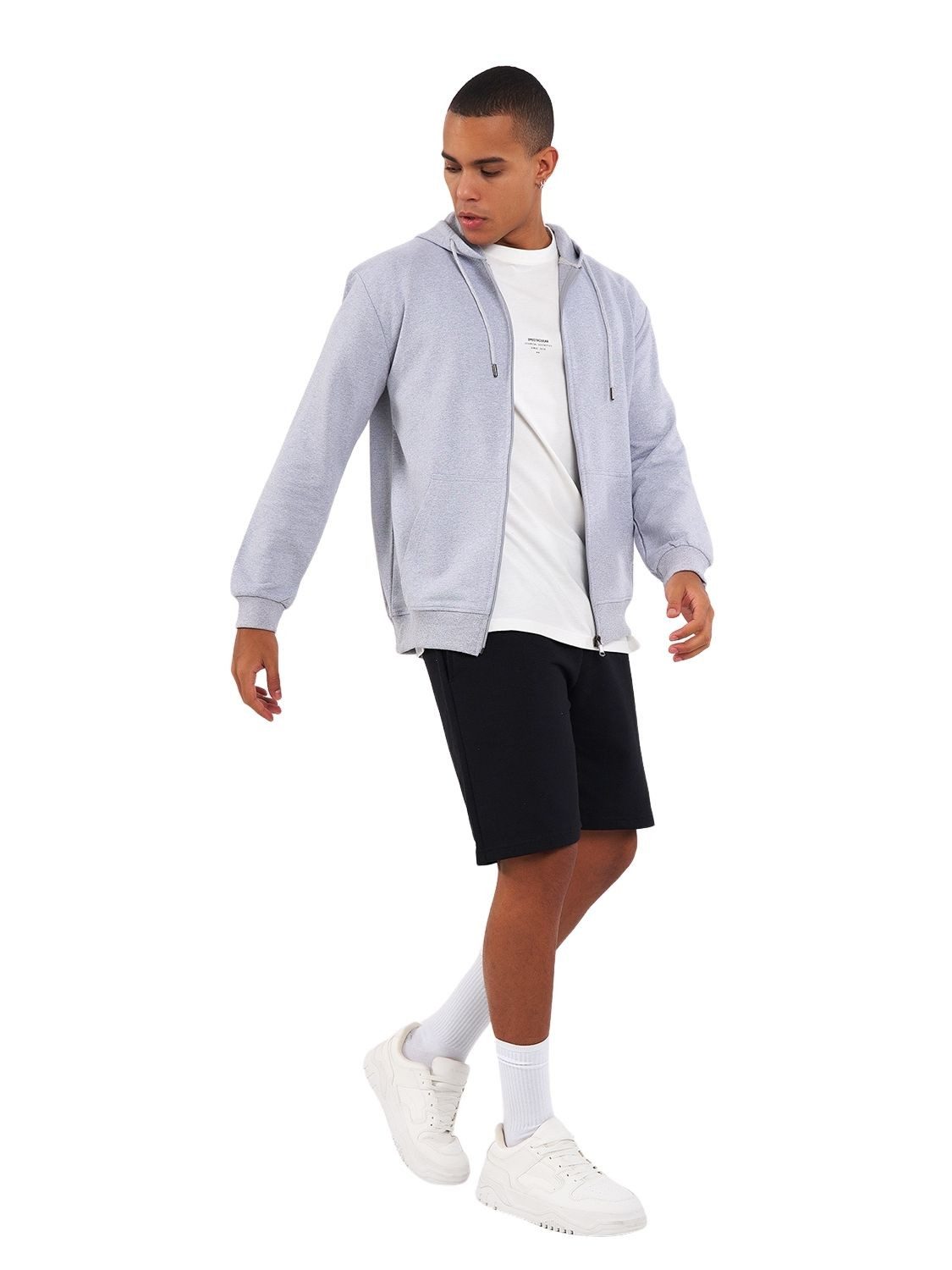 COMEOR Kapuzensweatjacke Herren Zip-Hoodie Kapuzenjacke Sweatshirt mit Reißverschluss