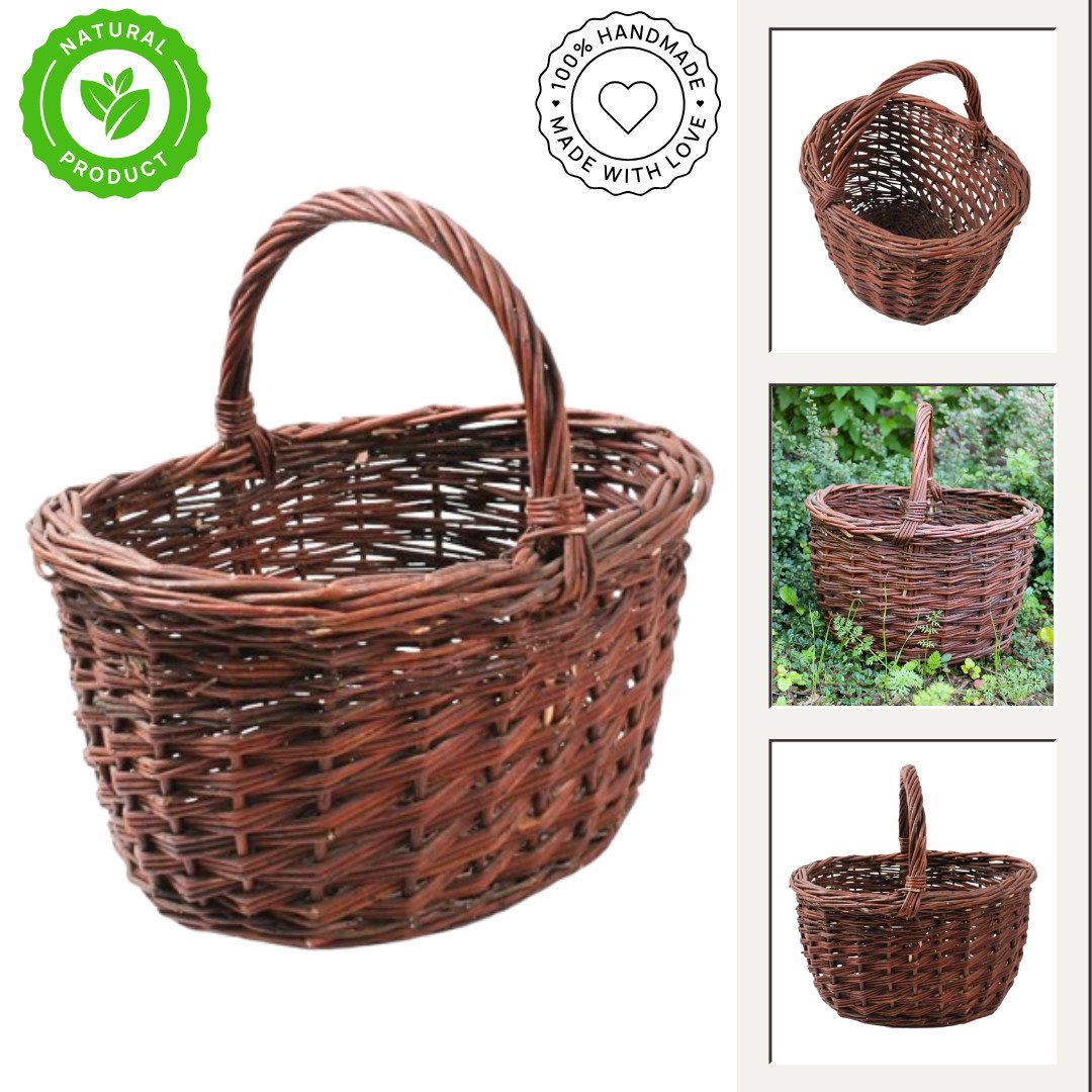 Weidenkorb Weidenkorb Einkaufskorb Pilzkorb Natural Wiede Korb Picknickkorb