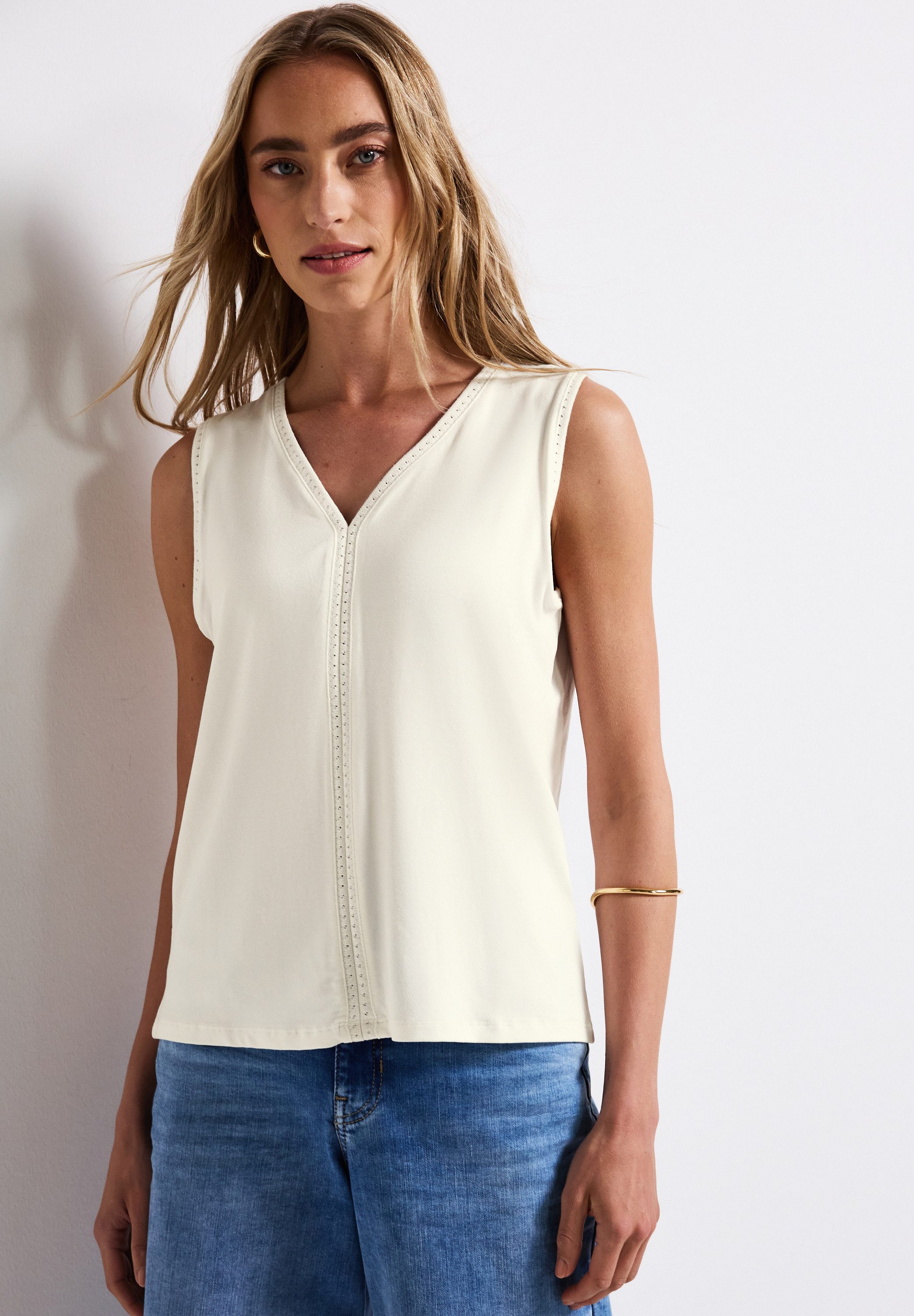 STREET ONE Shirttop mit Häkel Details günstig online kaufen
