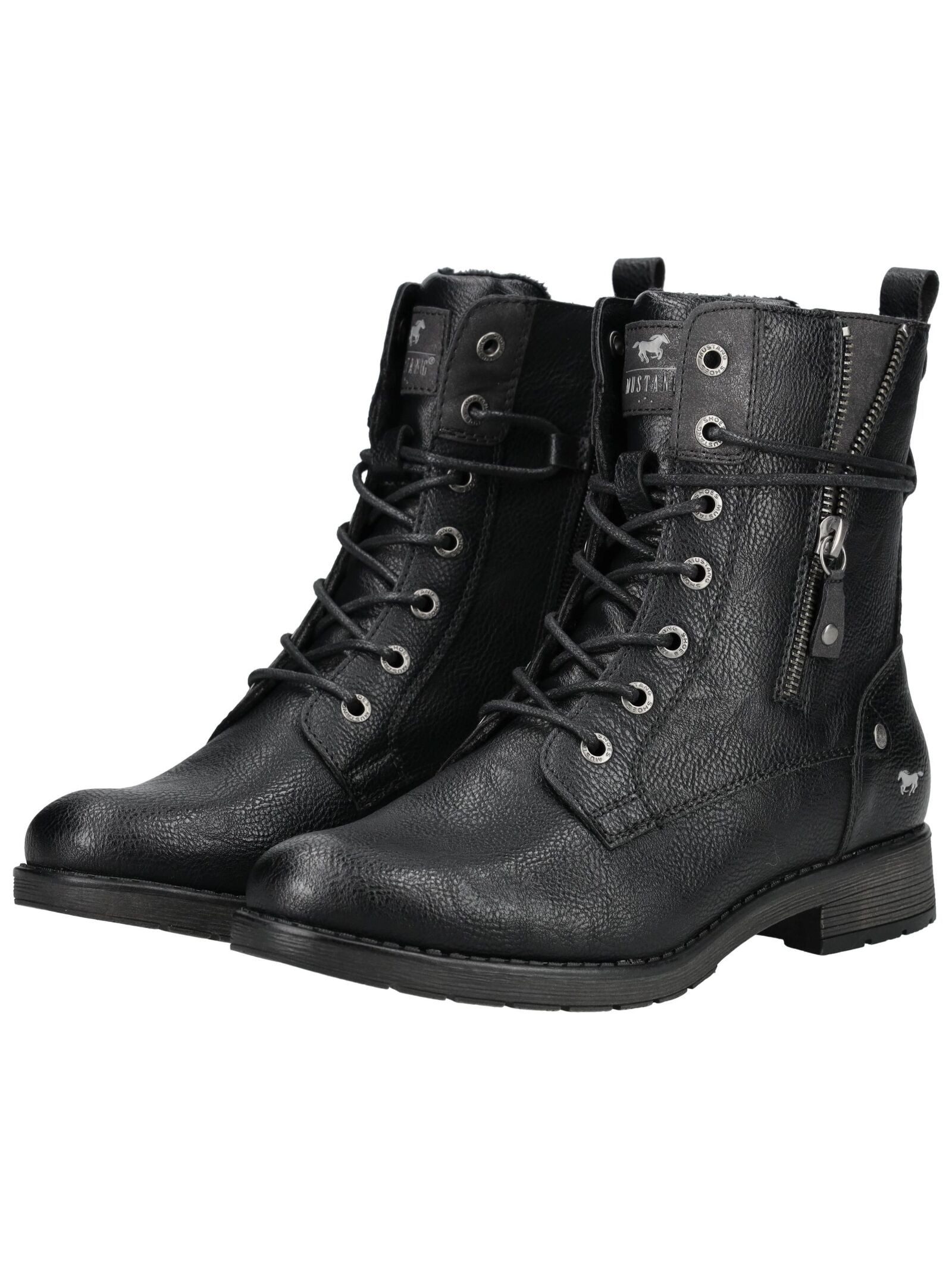 Mustang Shoes Mustang Shoes Stiefelette Lederimitat Schnürstiefelette – Bild 4 von 5