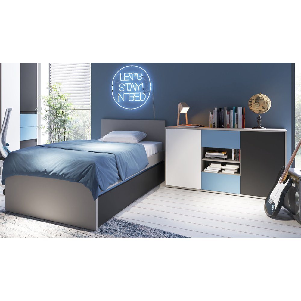Lomadox Jugendzimmer-Set LIIVA-129, (Sparset, 3-tlg), Grau günstig online kaufen
