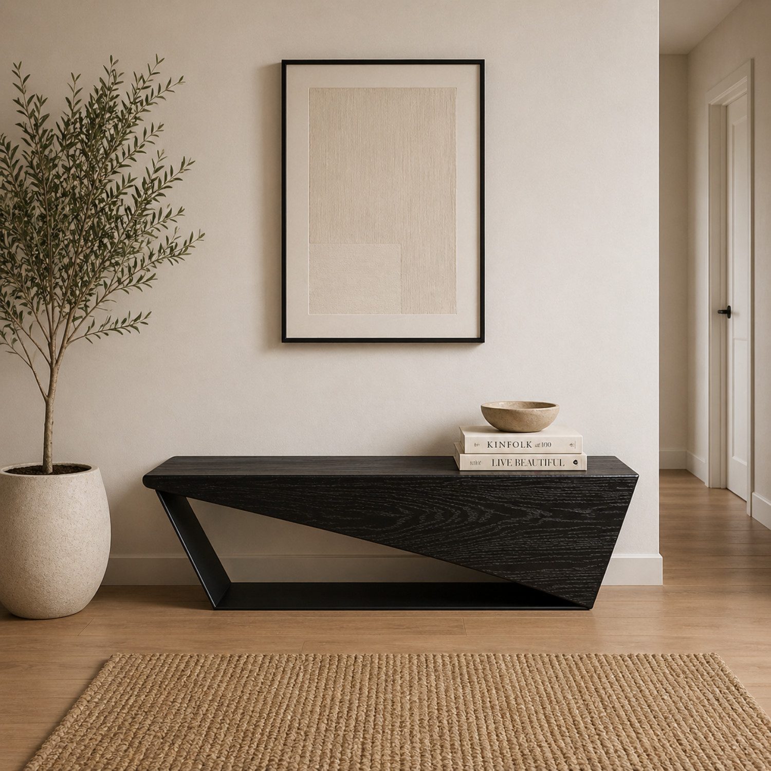 mukuhi Sitzbank Sitzbank Holz 150 cm Designer Bank Flur modern Metallgestell