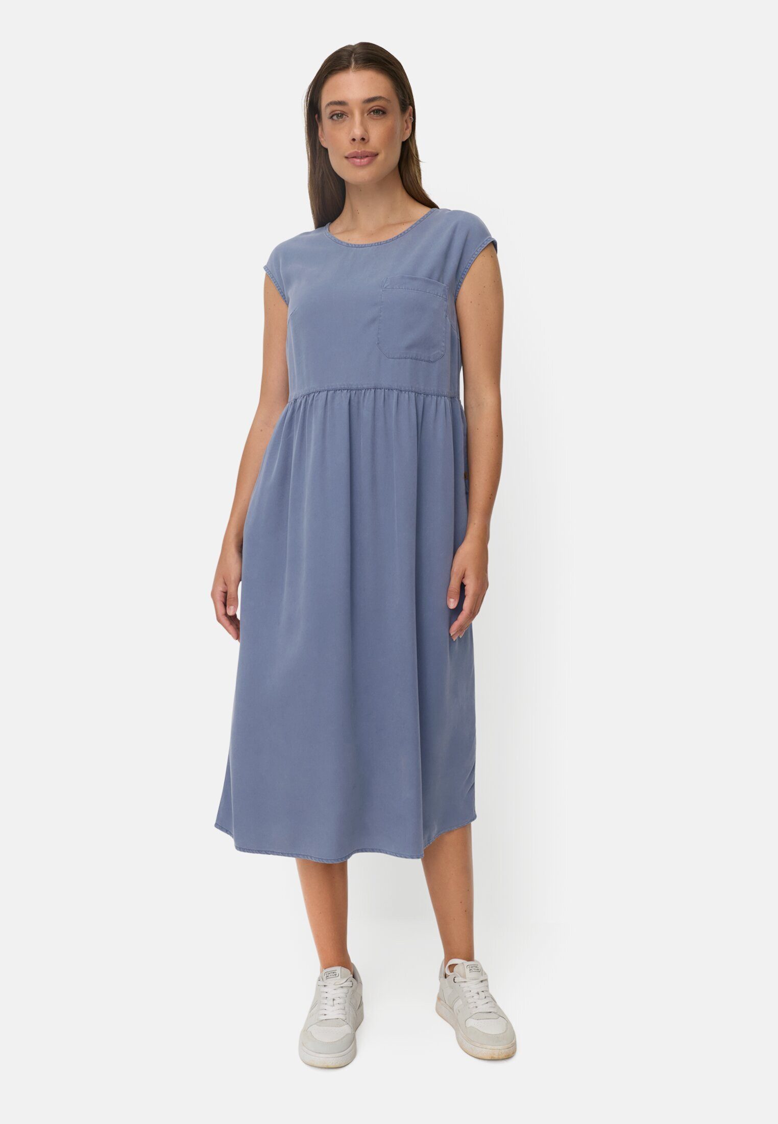 camel active Sommerkleid mit Brusttasche Kurzarm