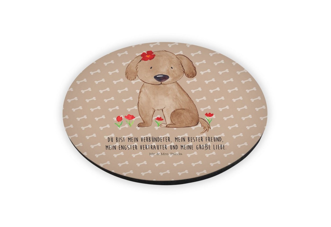 Thumbnail - Mr. & Mrs. Panda Magnet Hund Dame - Hundeglück - Geschenk, Souvenir Magnet, Frauchen, Pinnwan (Packung, 1-St., Rund Magn...