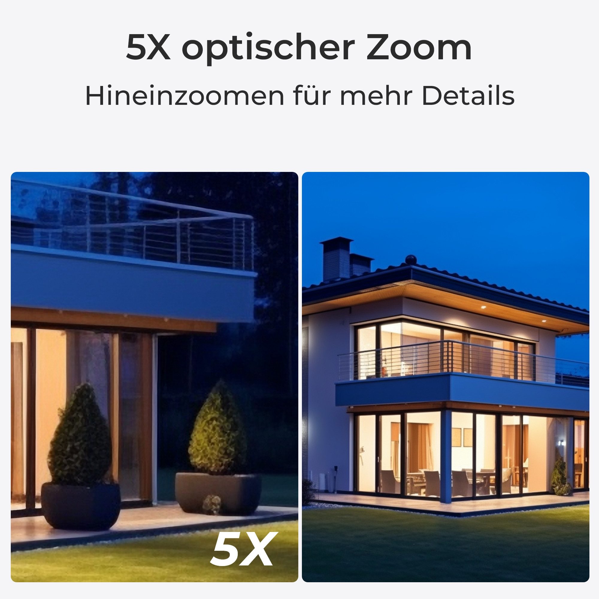 Reolink Überwachungskamera RLK8-811B4-A 8MP PoE (Innenbereich, Außenbereich, 5X optischem Zoom,Spotlights,24/7 Aufnahme,Personen &Fahrzeugerkennung) – Bild 3 von 5