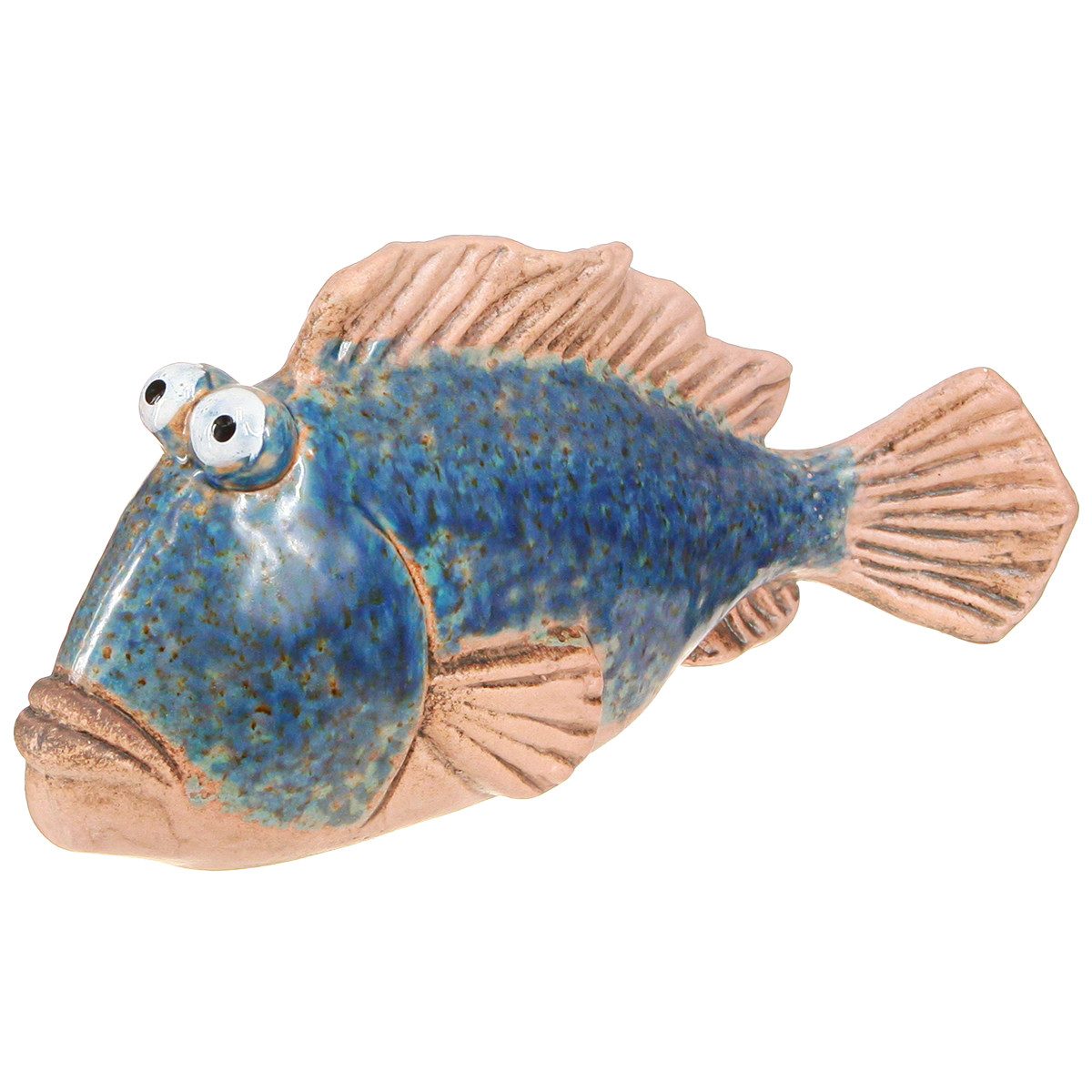 Viana Dekofigur Fisch Deko Keramik Blau günstig online kaufen