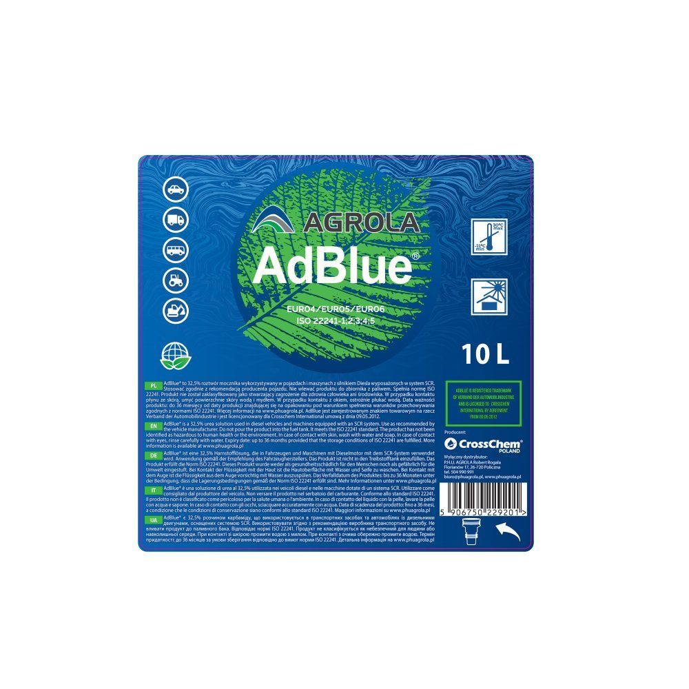 AdBlue 10L 2x inkl. + paar St) AGROLA (1 Handschuhe Füllschlauch 2 baytronic Kanister