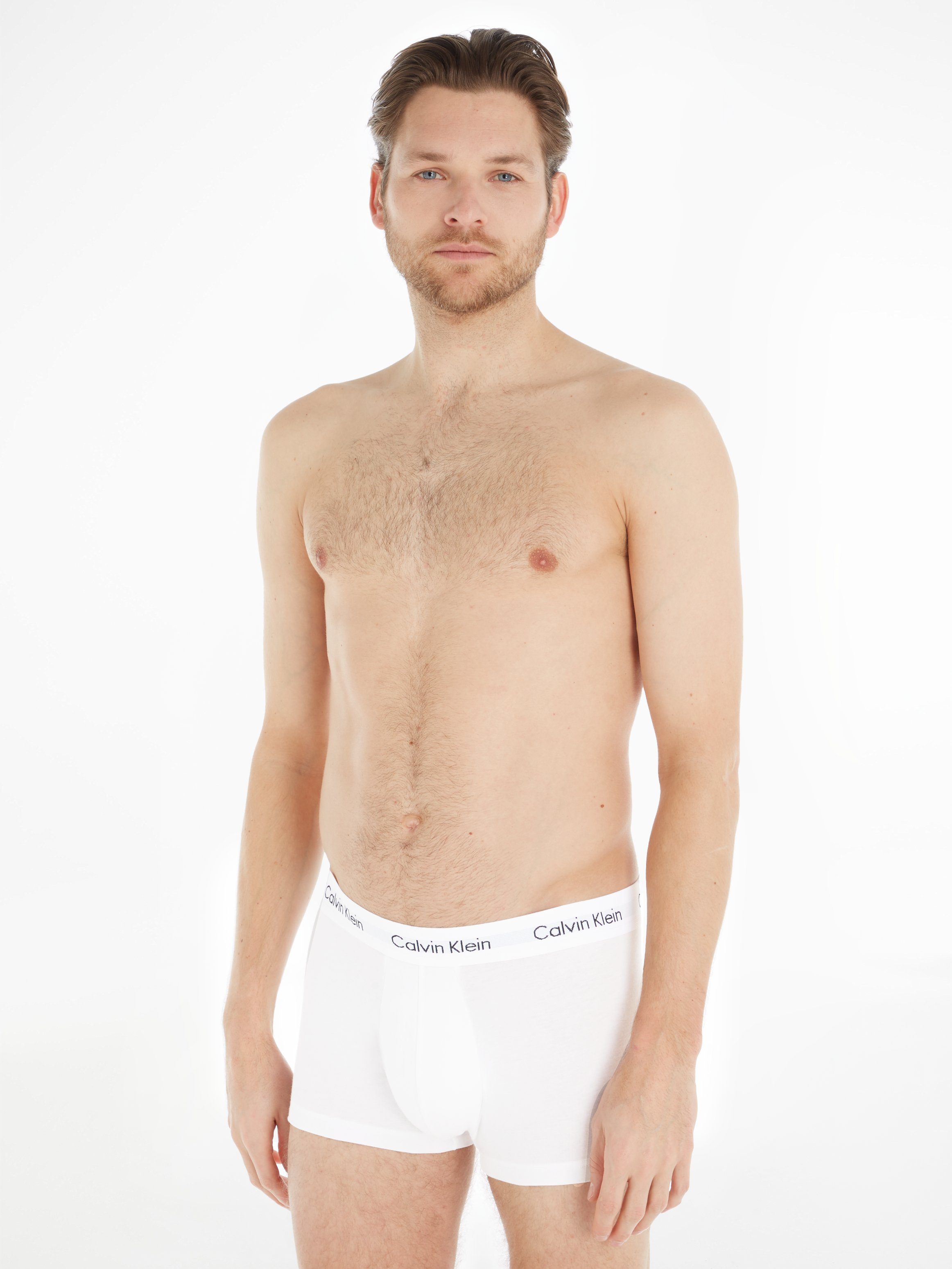 Klein Calvin (3-St) Underwear Hipster mit Webbund weißem