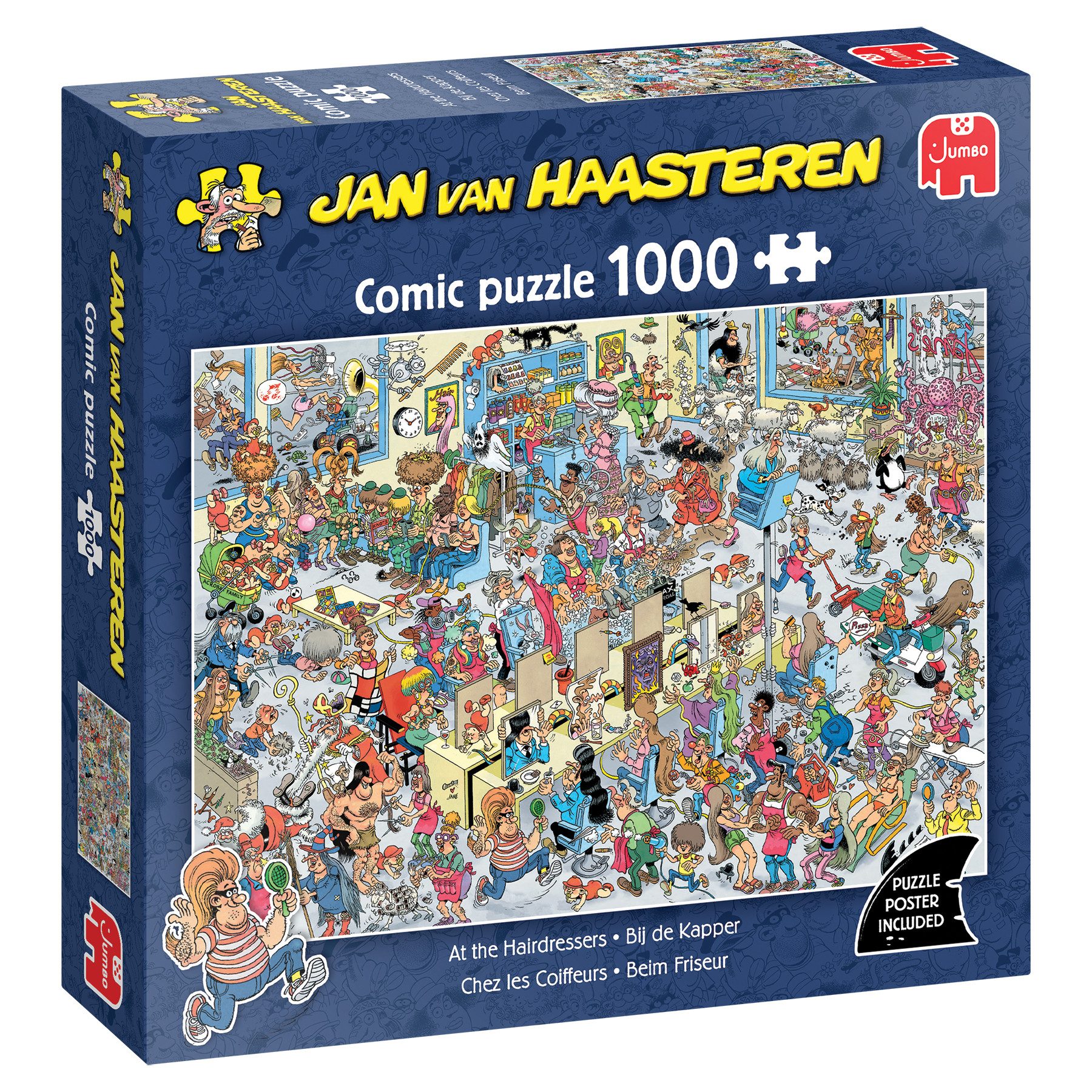 Jan van Haasteren Puzzle Jan van Haasteren, Beim Friseur, 1000 Teile Puzzle, 1000 Puzzleteile