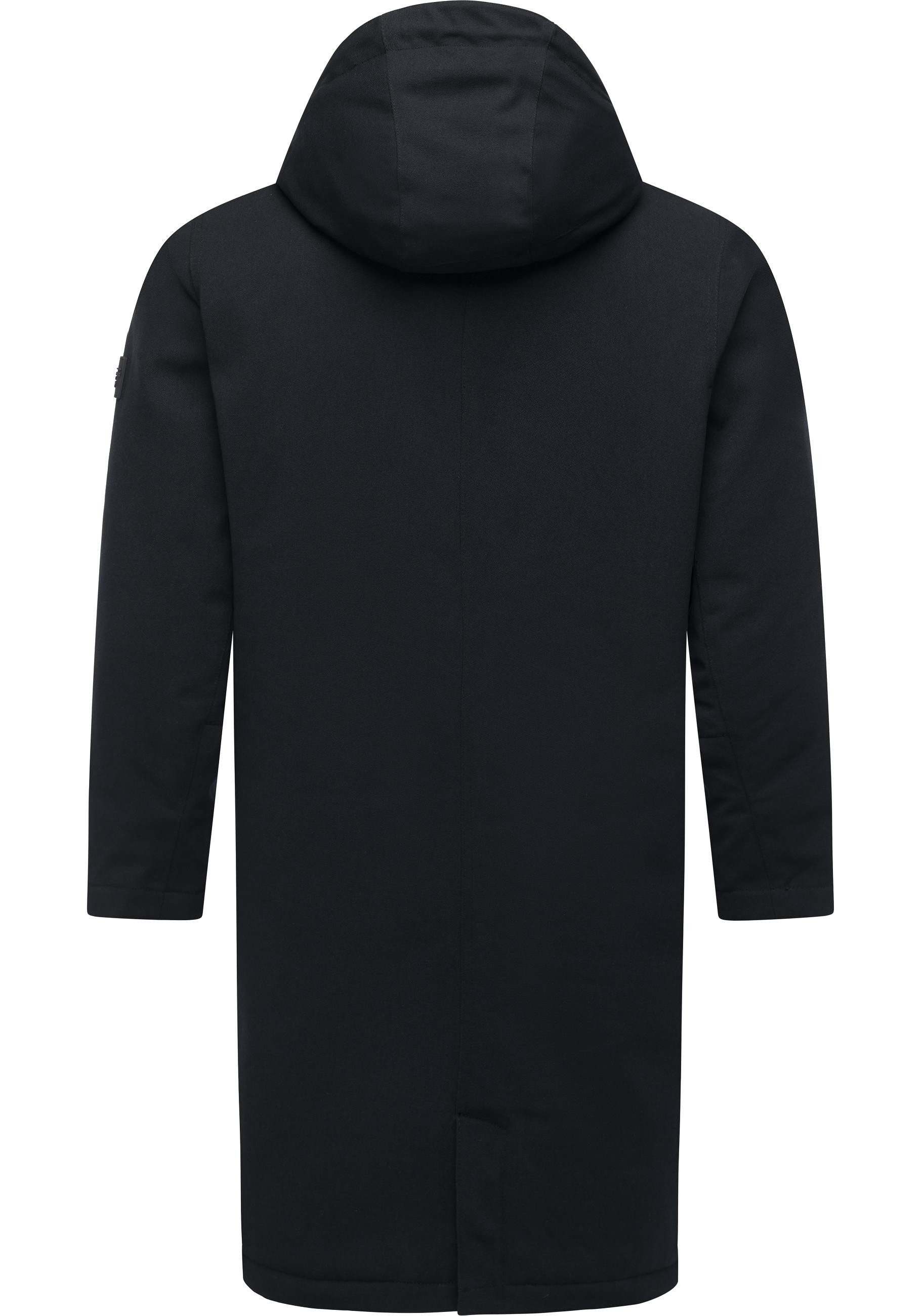Ragwear Wintermantel Mr Them Long lange wasserdichte Herren Winterjacke mit Kapuze