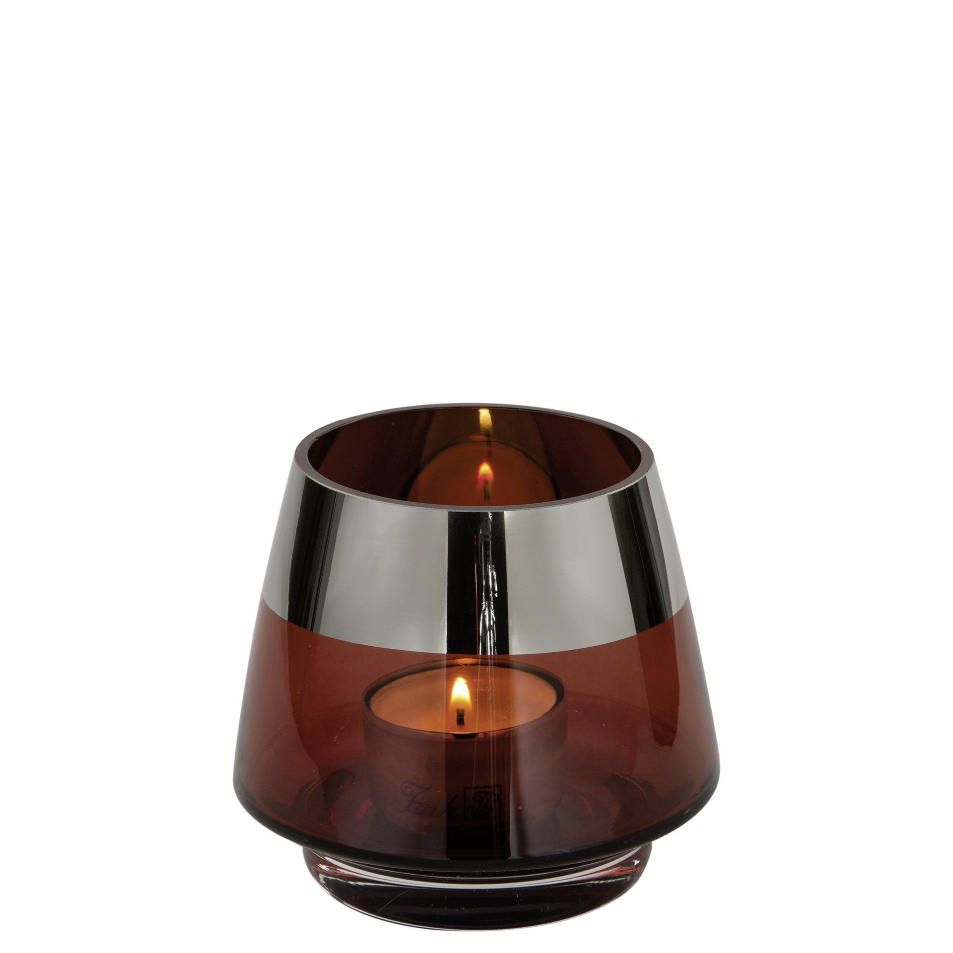 Fink Kerzenständer FINK Teelichthalter braun 9cm 11cm D. - - x Jona H