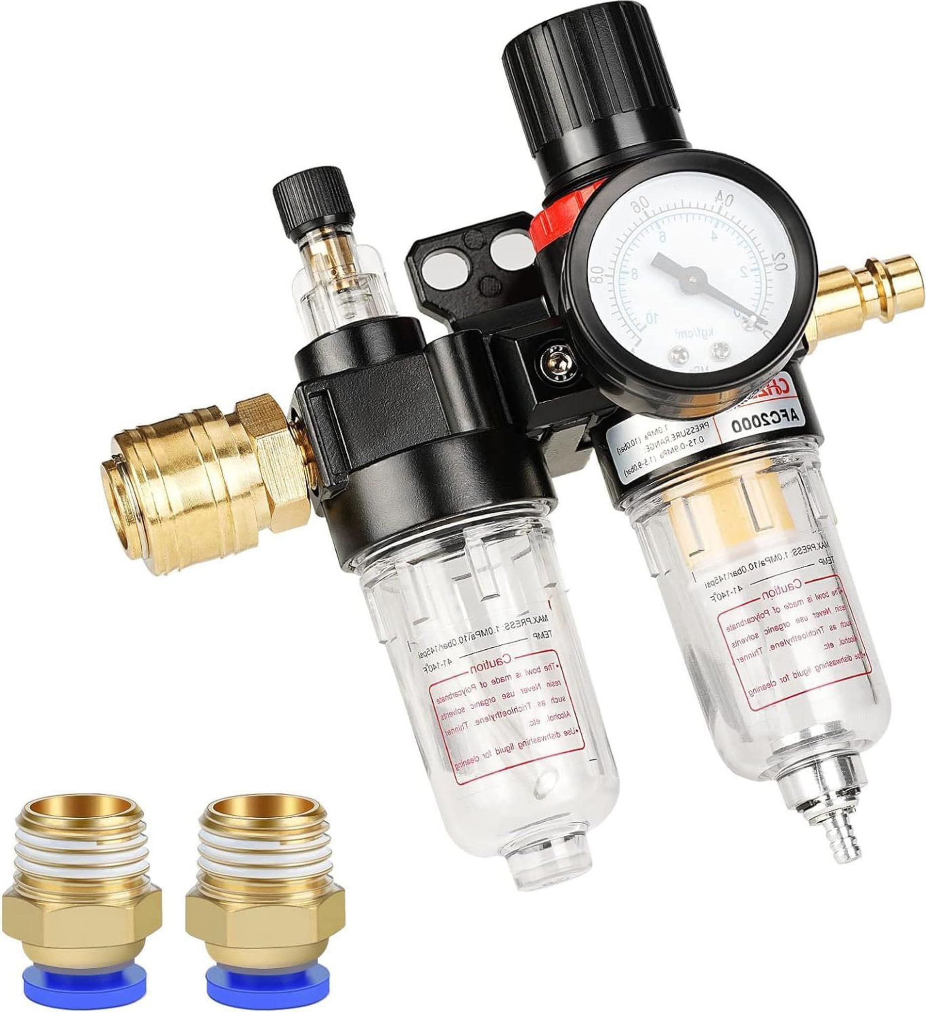 FELIXLEO Bremsscheiben-Richtwerkzeug 1/4 Zoll Druckluft Druckminderer Wasserabscheider mit Manometer