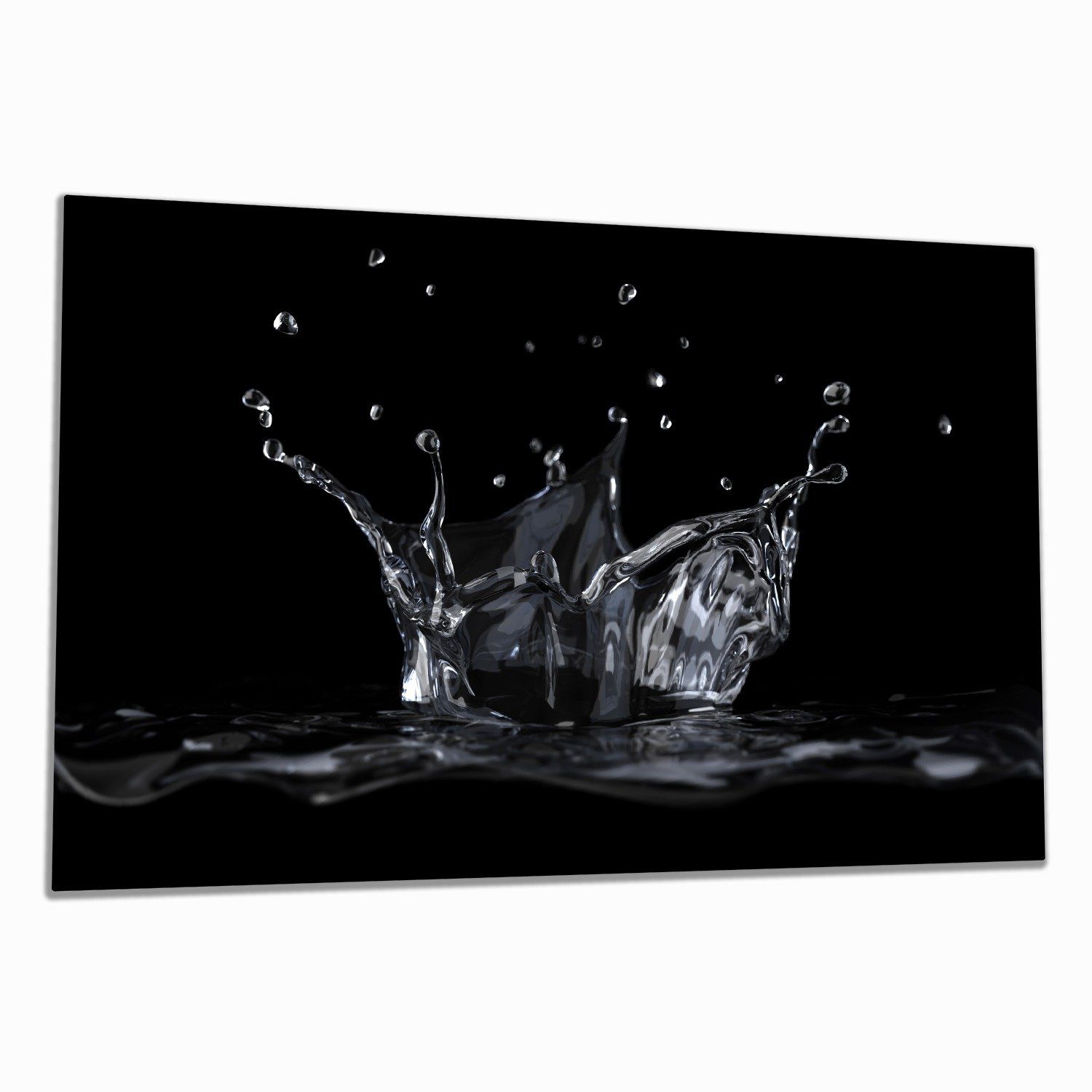 Wallario Herd-Abdeckplatte Aufspritzendes Wasser, ESG-Sicherheitsglas, (Glasplatte, 1 tlg., inkl. 5mm Noppen), verschiedene Größen