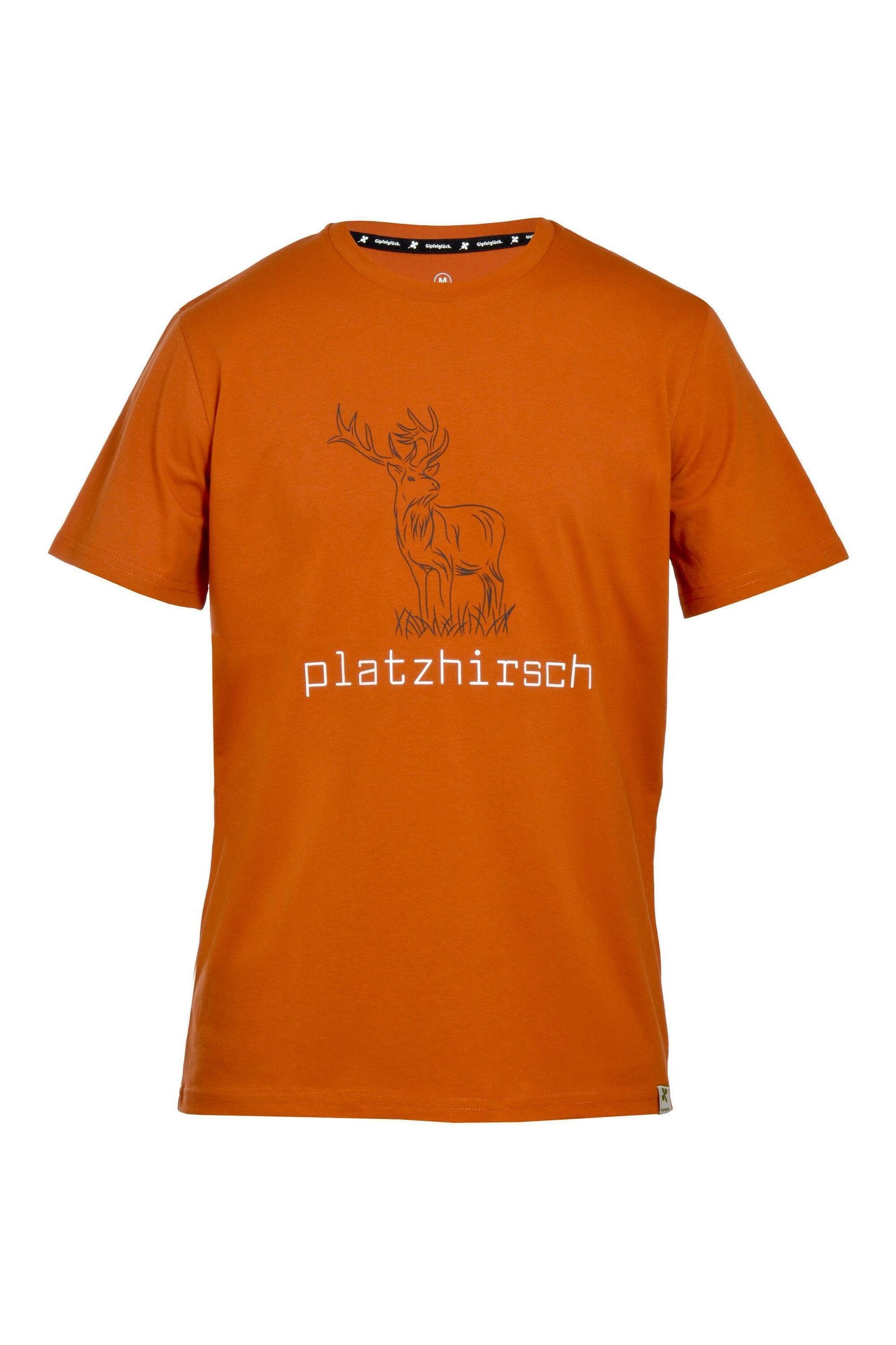 Herren, Für Gipfelglück Rusty Bio-Baumwolle aus Karl T-Shirt