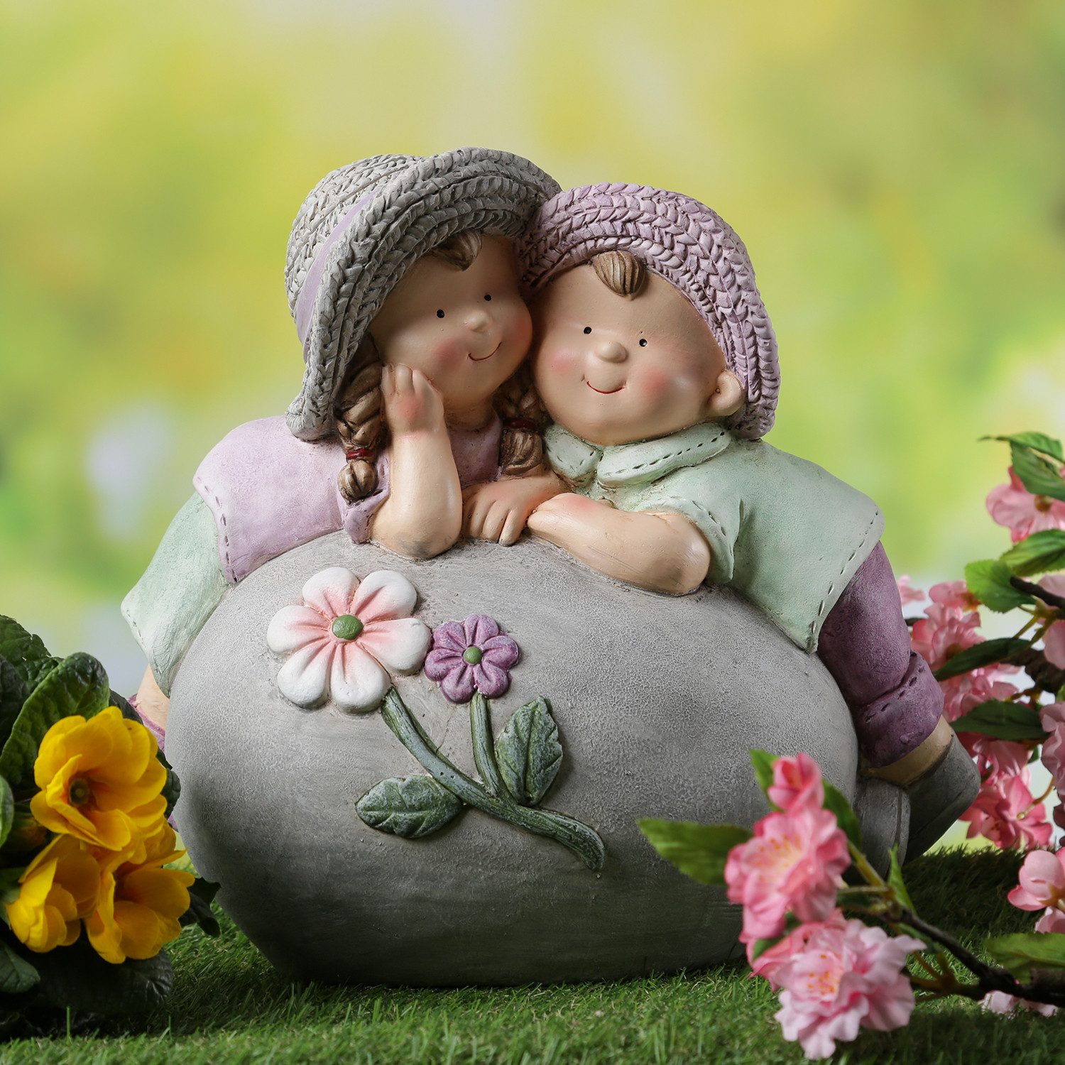 MARELIDA Gartenfigur Dekofigur Mädchen Junge Sommerkinder günstig online kaufen