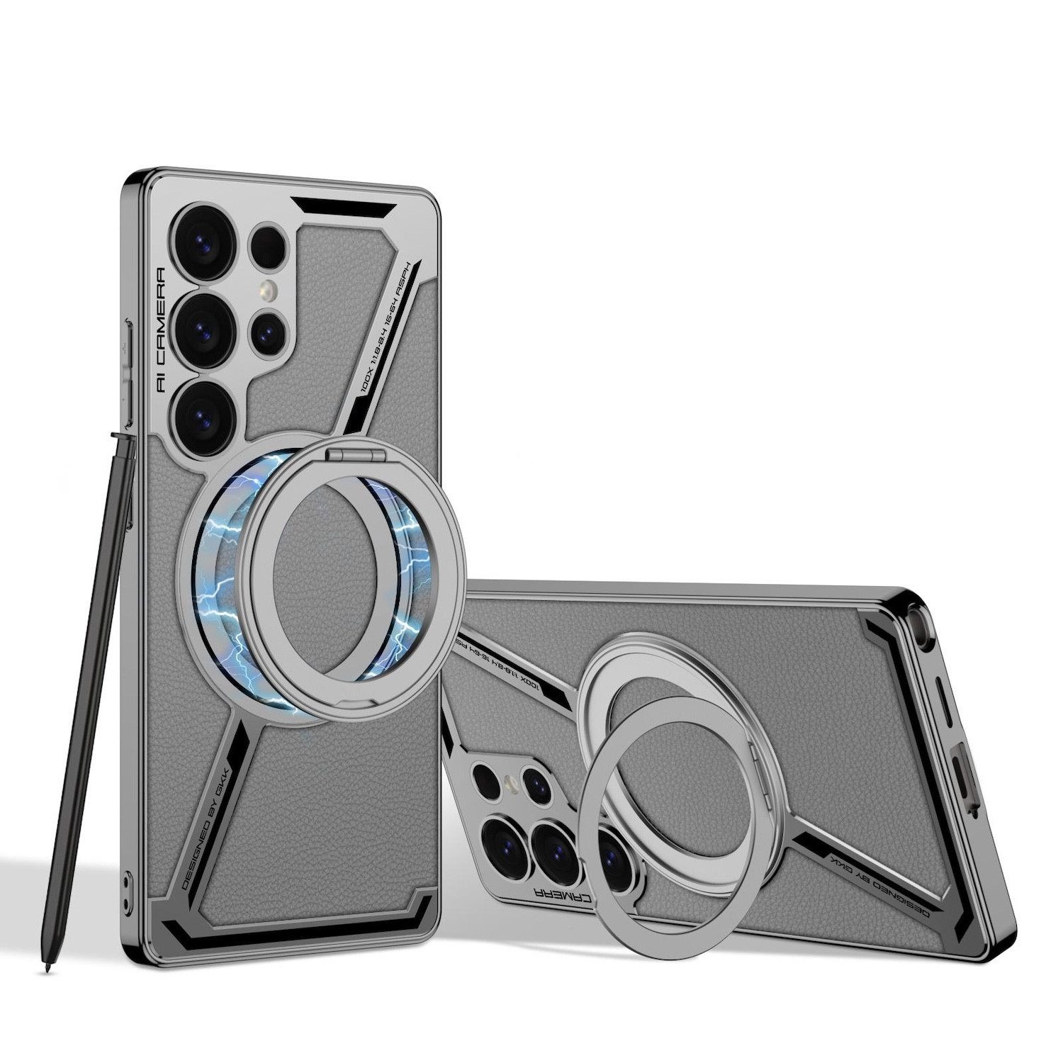 Handyhülle Für Samsung Galaxy S25 Ultra GKK Magsafe Z - Design Schutz Hülle Grau