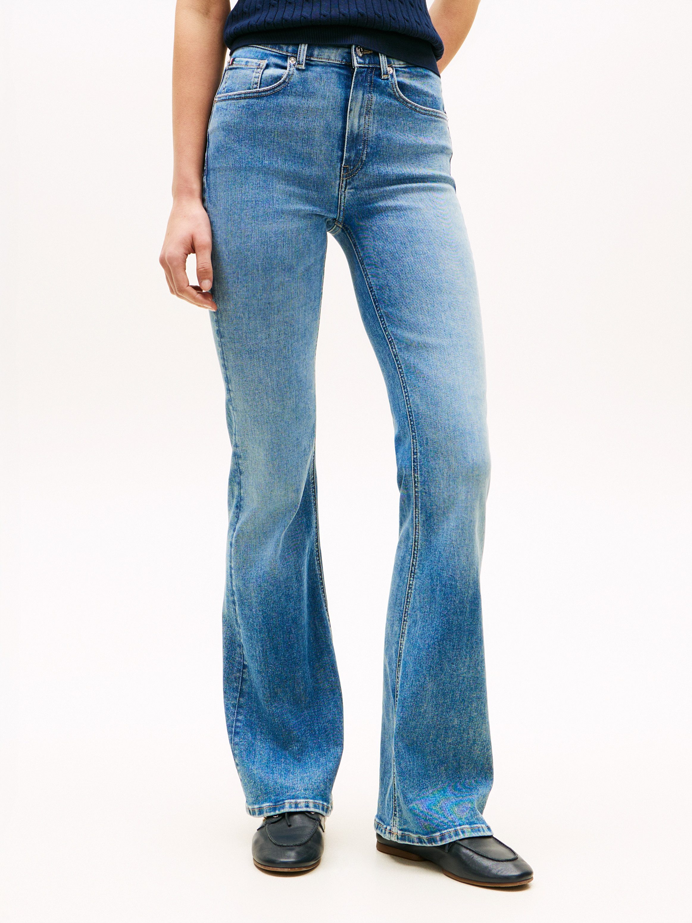 Tommy Hilfiger Bootcut-Jeans FINN FLARE RW flared fit, Baumwollmischung mit günstig online kaufen